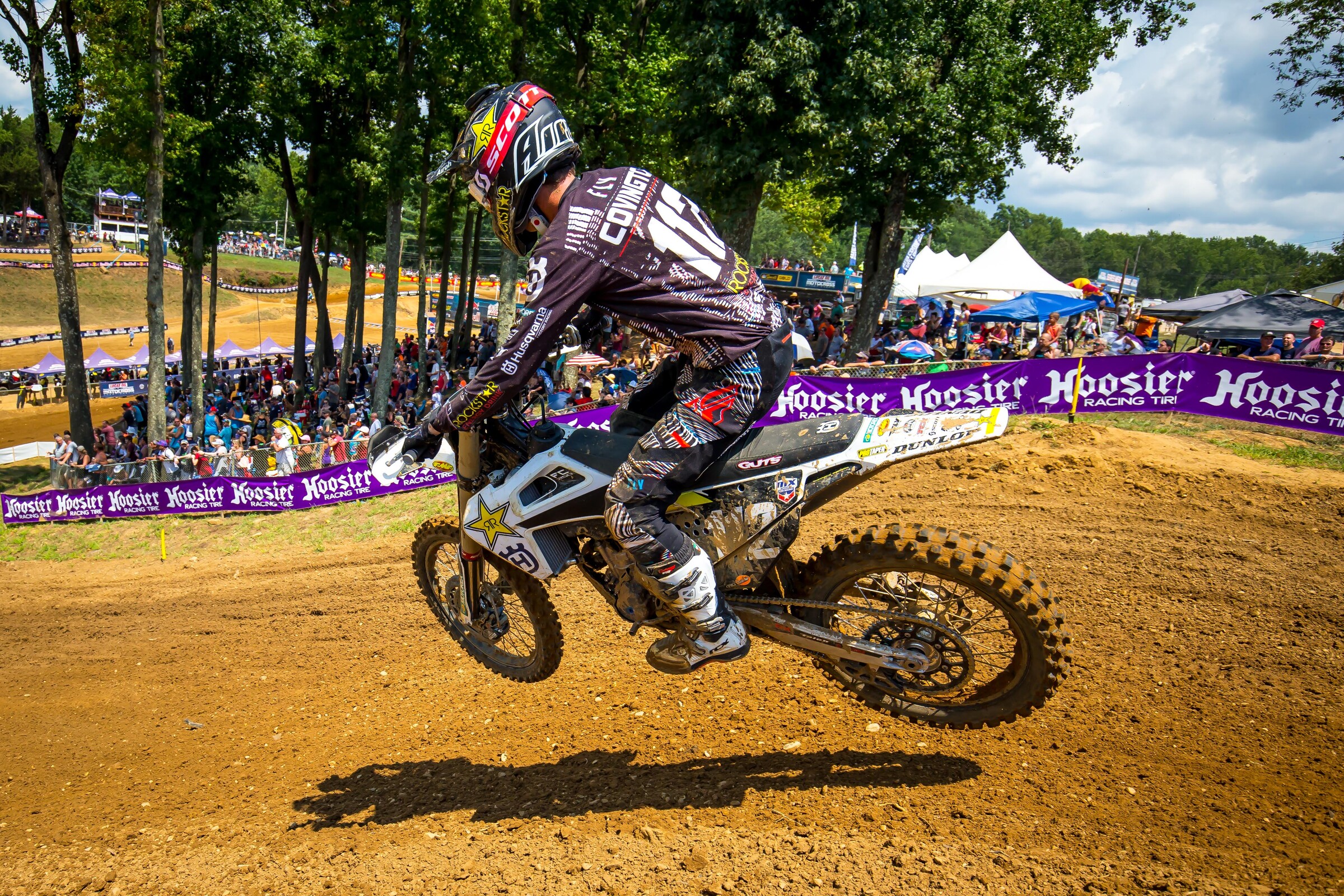 Thomas Covington racing the 2019 Budds Creek National for the Rockstar Energy Husqvarna squad.