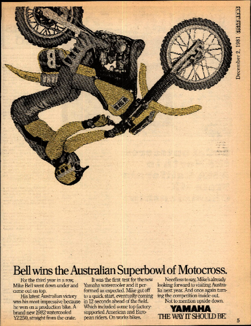 The December 2, 1981, issue of Cycles News.