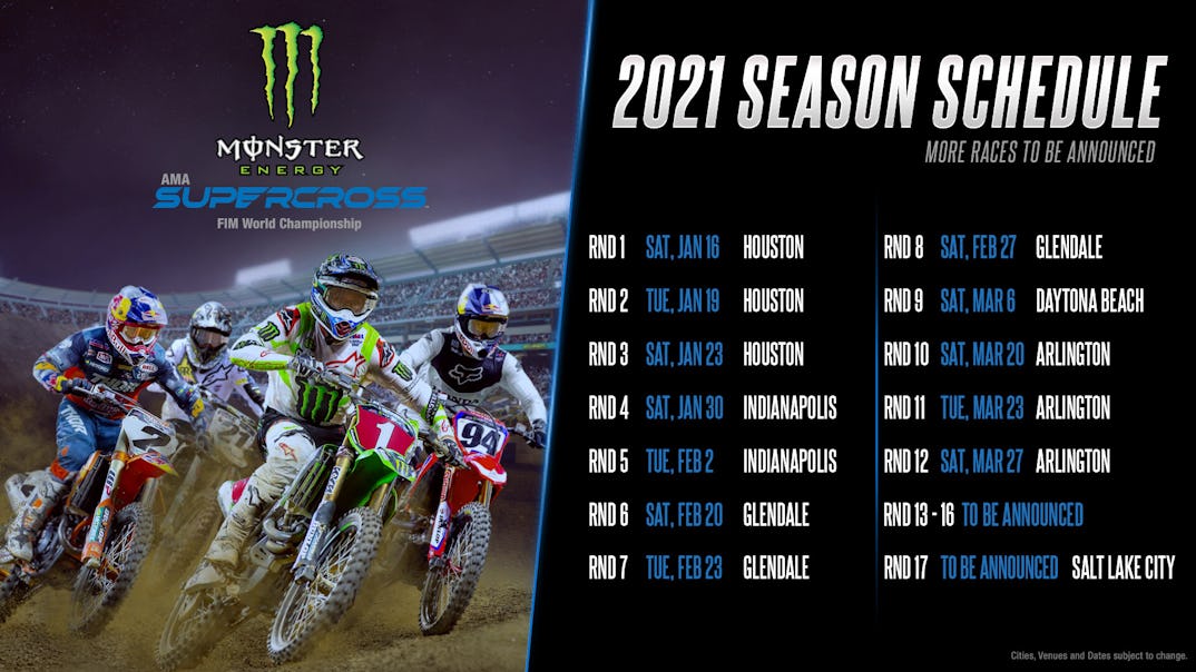 2021 AMA SuperCross schedule is released | PitRacer.com