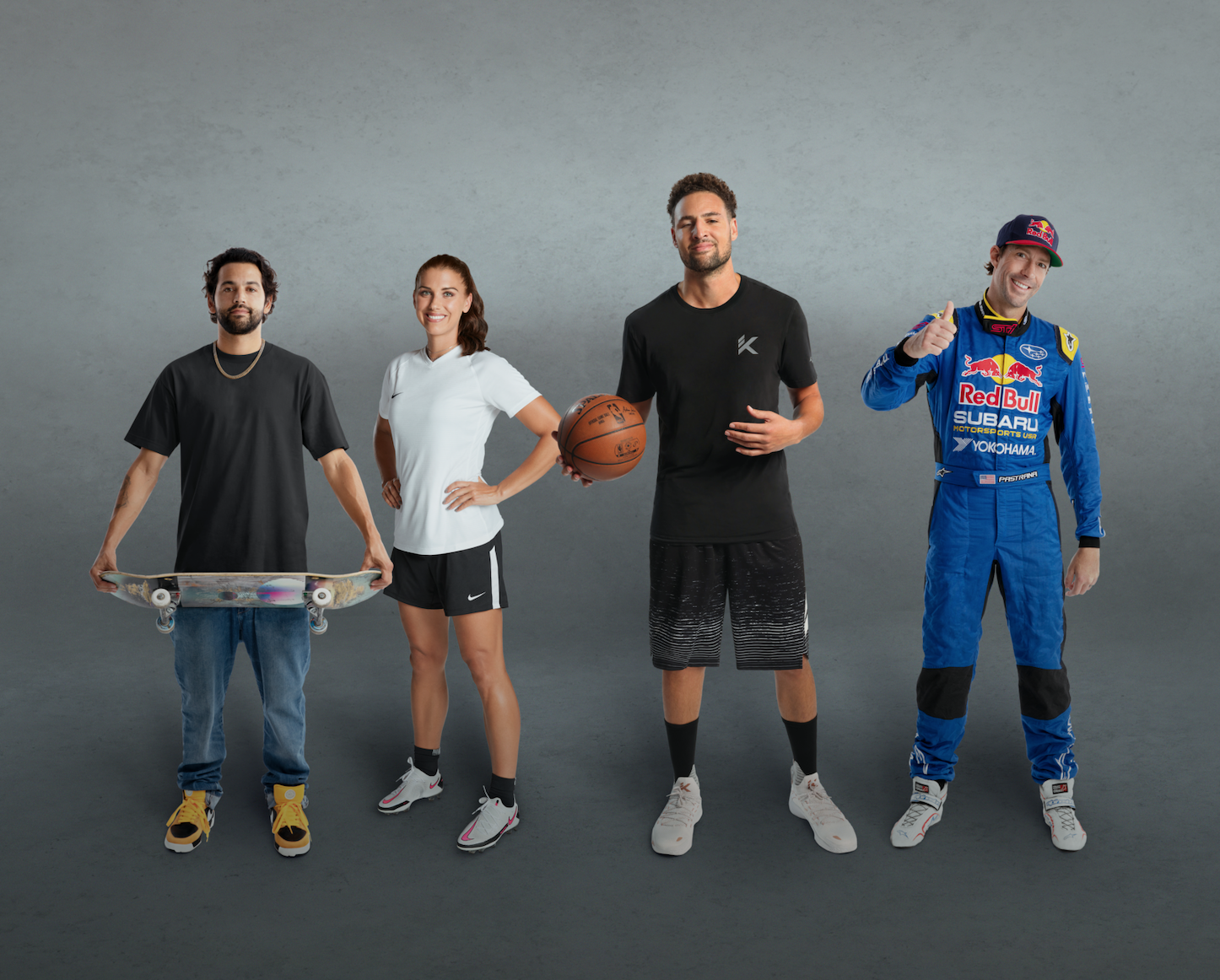 Paul Rodriguez, Alex Morgan, Klay Thompson, Travis Pastrana
