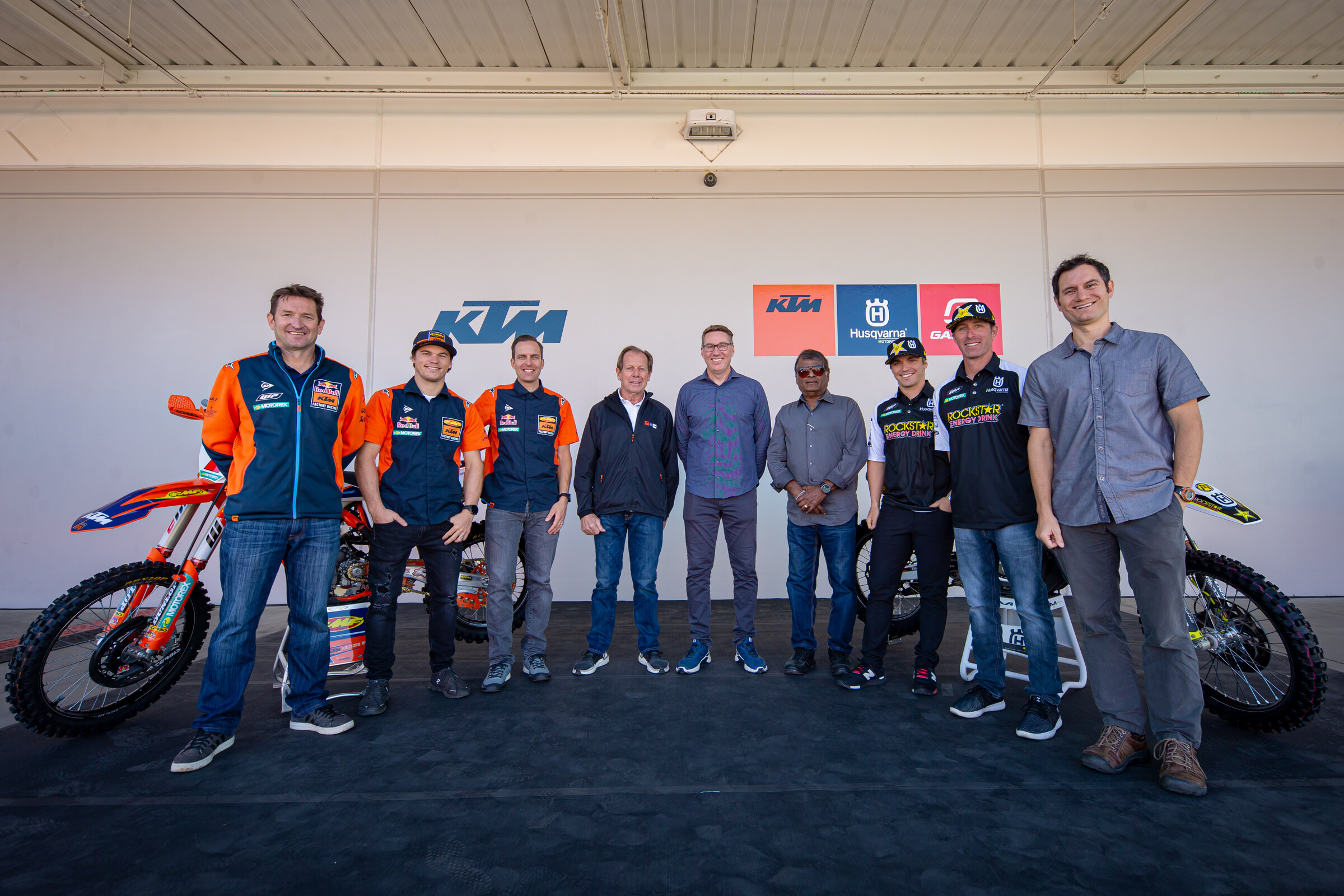 KTM and Husqvarna celebrate titles for Russell and Osborne.