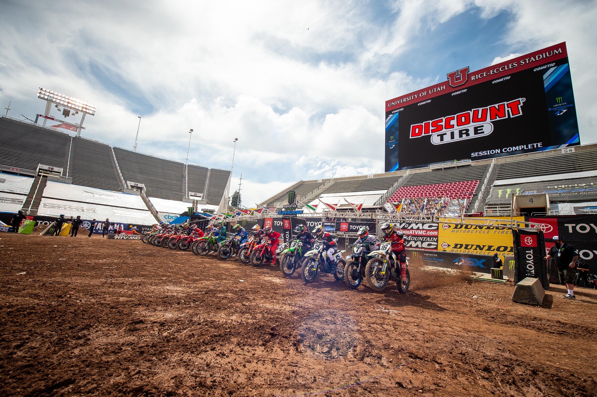 The first time we saw riders in the supercross 