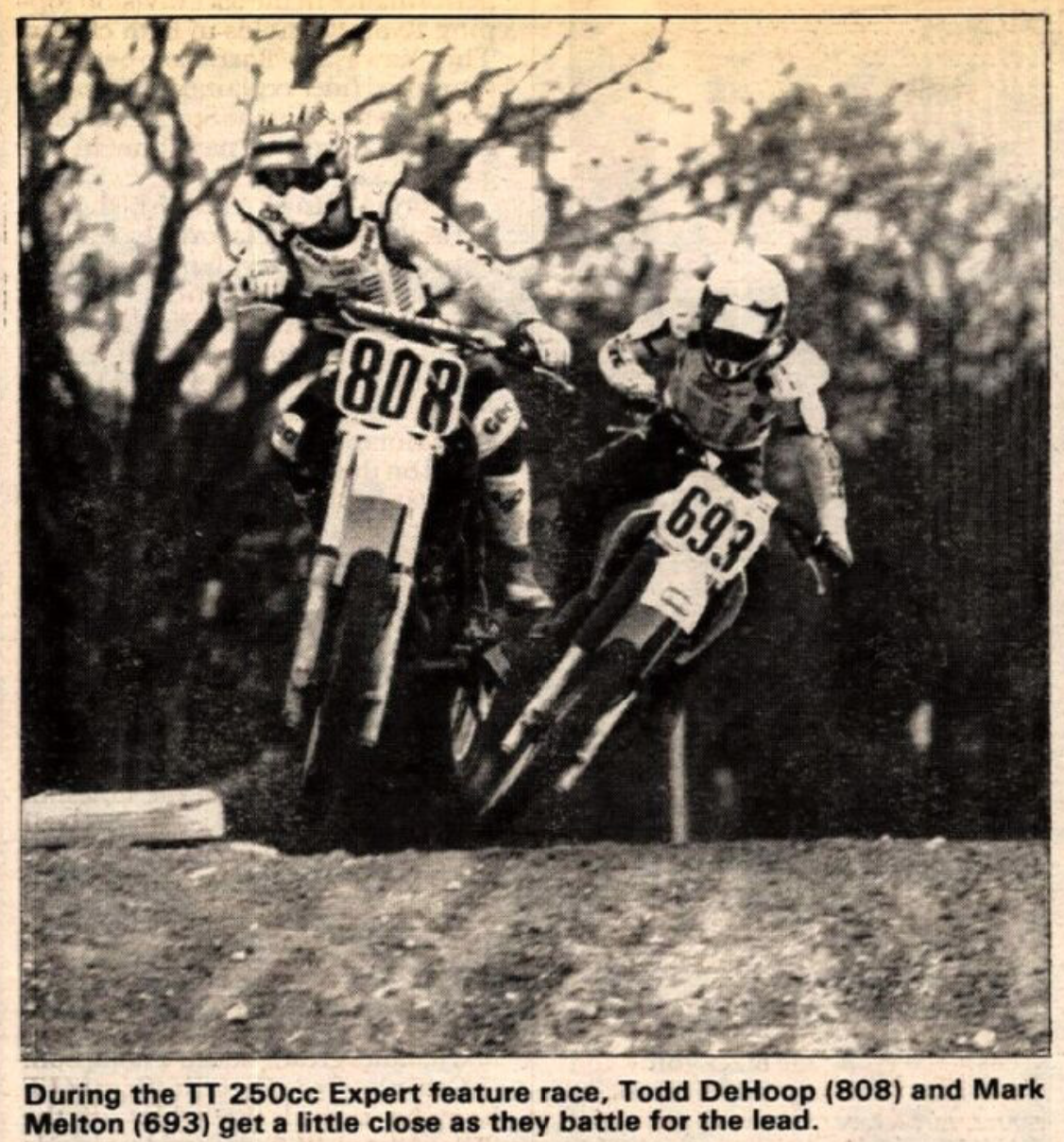 Todd DeHoop in a 1986 issue of Cycle News.