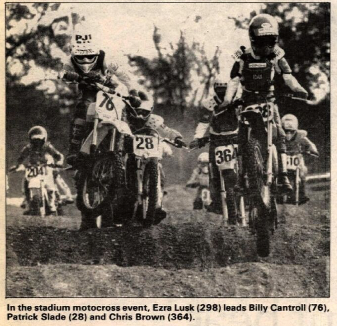 Ezra Lusk in a 1986 issue of Cycle News.