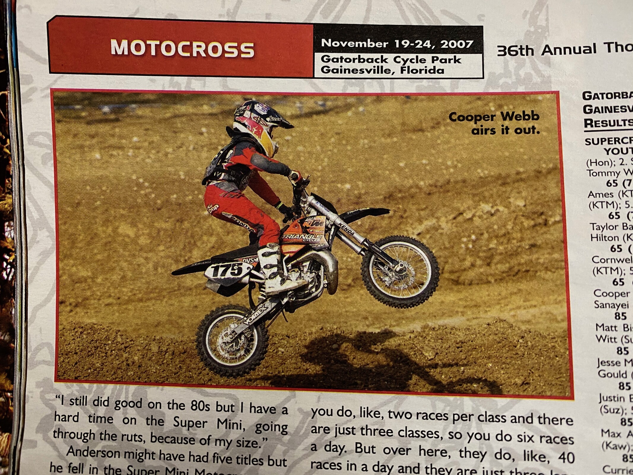 Cooper Webb at the 2007 Mini Os.