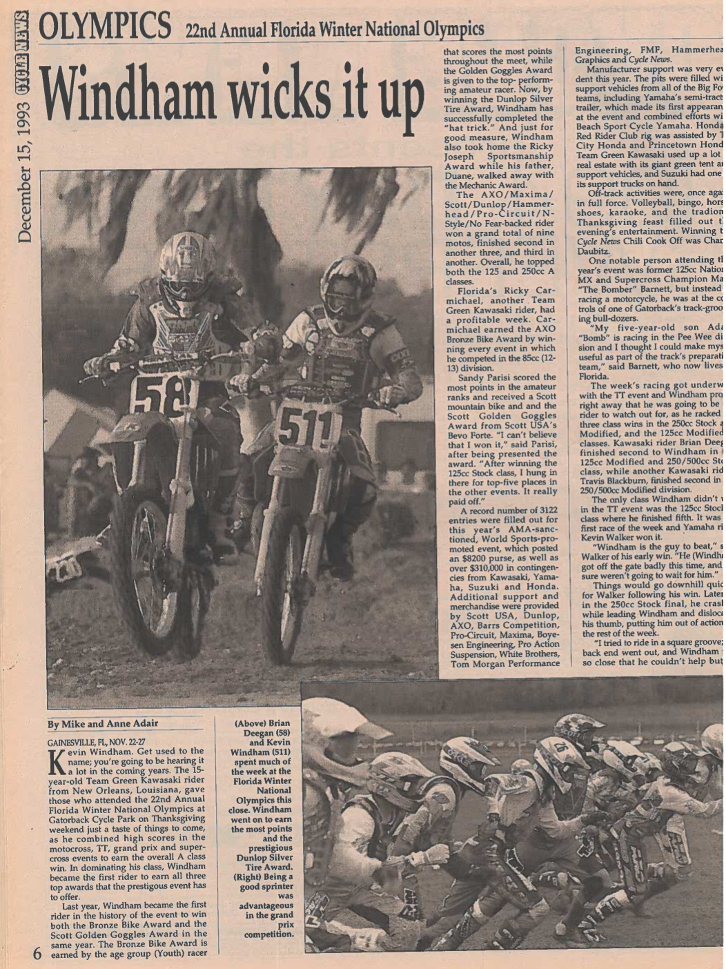 More coverage from the 1993 Mini O's.