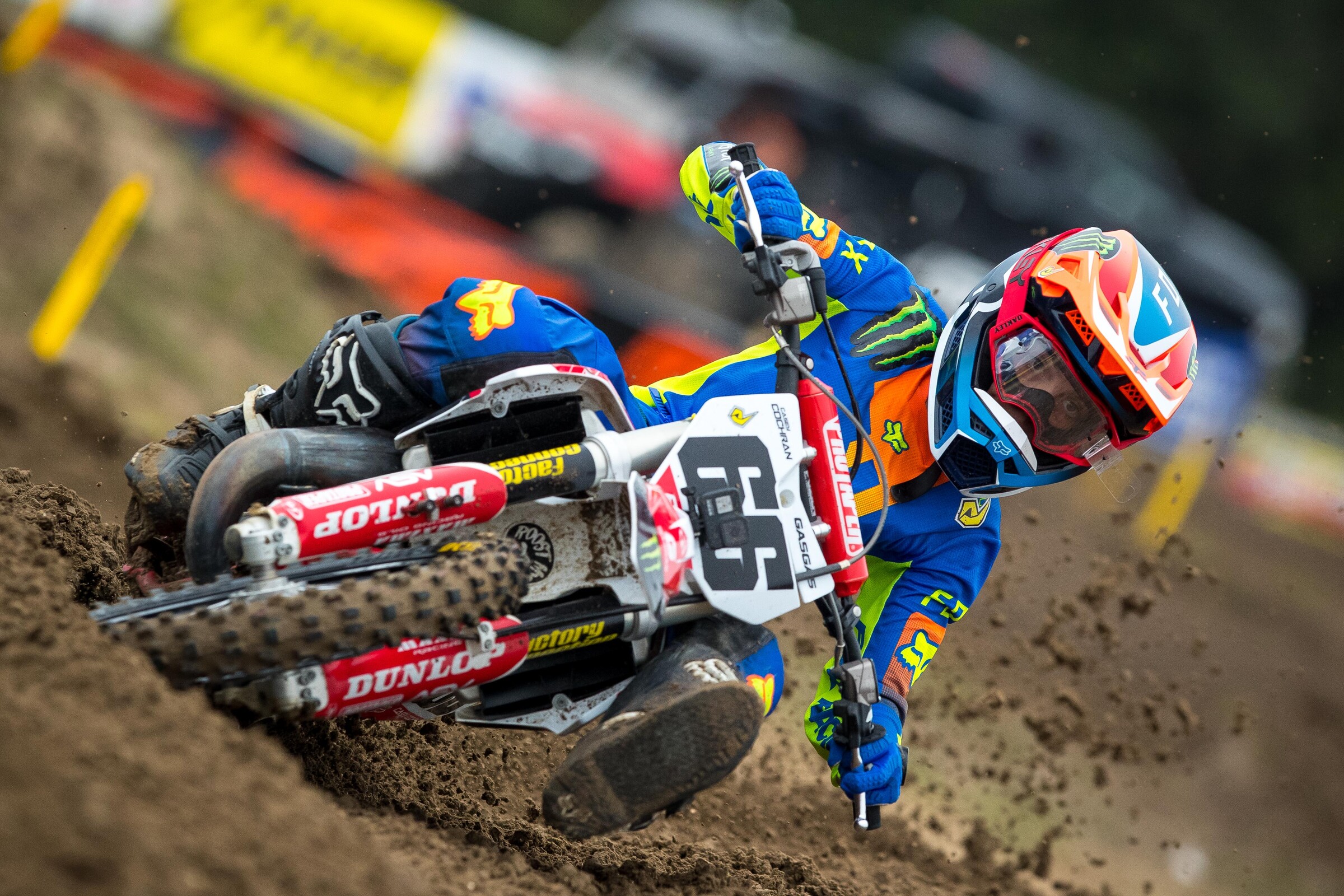 Casey Cochran won two of the special awards: The Thor Bronze Boot Award and the Pro Circuit Platinum Pipe Award, after winning six titles on a privateer GasGas. He has some heated battles with Haiden Deegan.