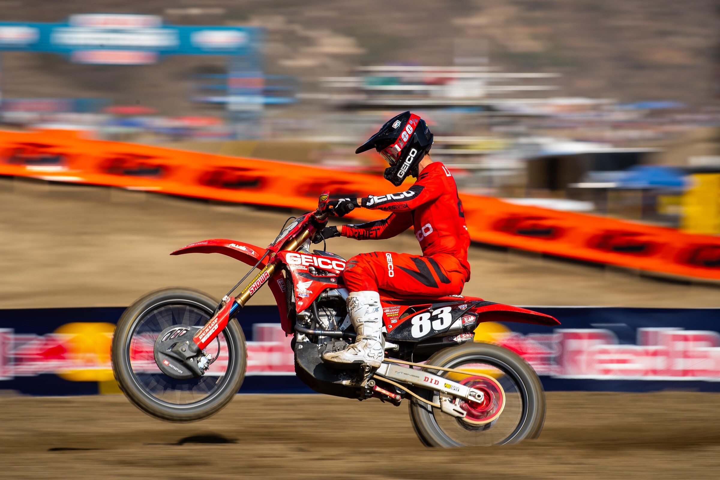 Jett Lawrence at the 2020 Pro Motocross finale, where he won the first moto and his first career overall.