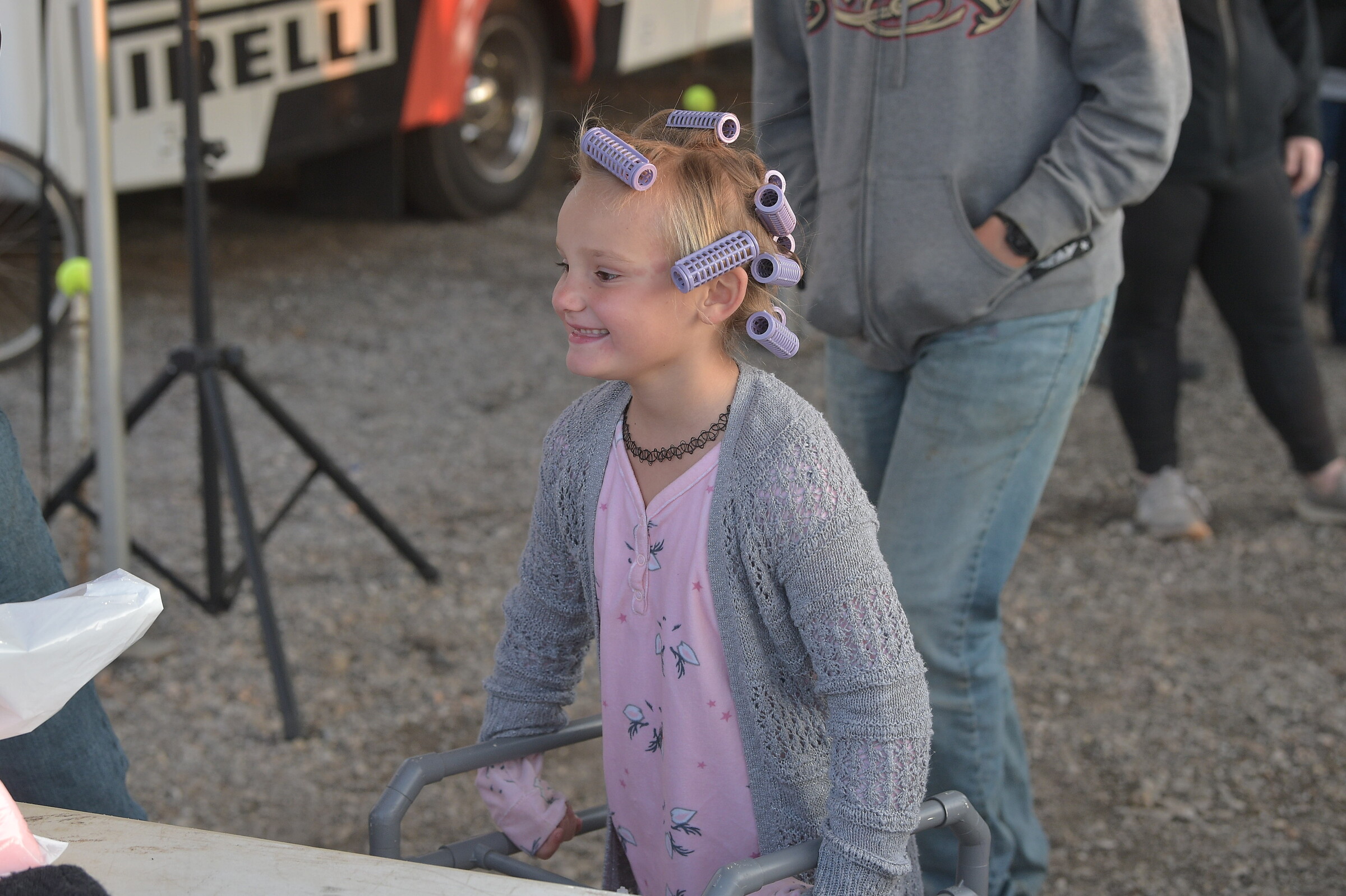 Taylor Remington went as a fifties’ mom in the Team Faith costume contest. 