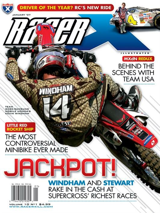 Carmichael was moving to NASCAR after his dirt bike days ended. We previewed that and handed over another ROY in the January 2007 issue. 