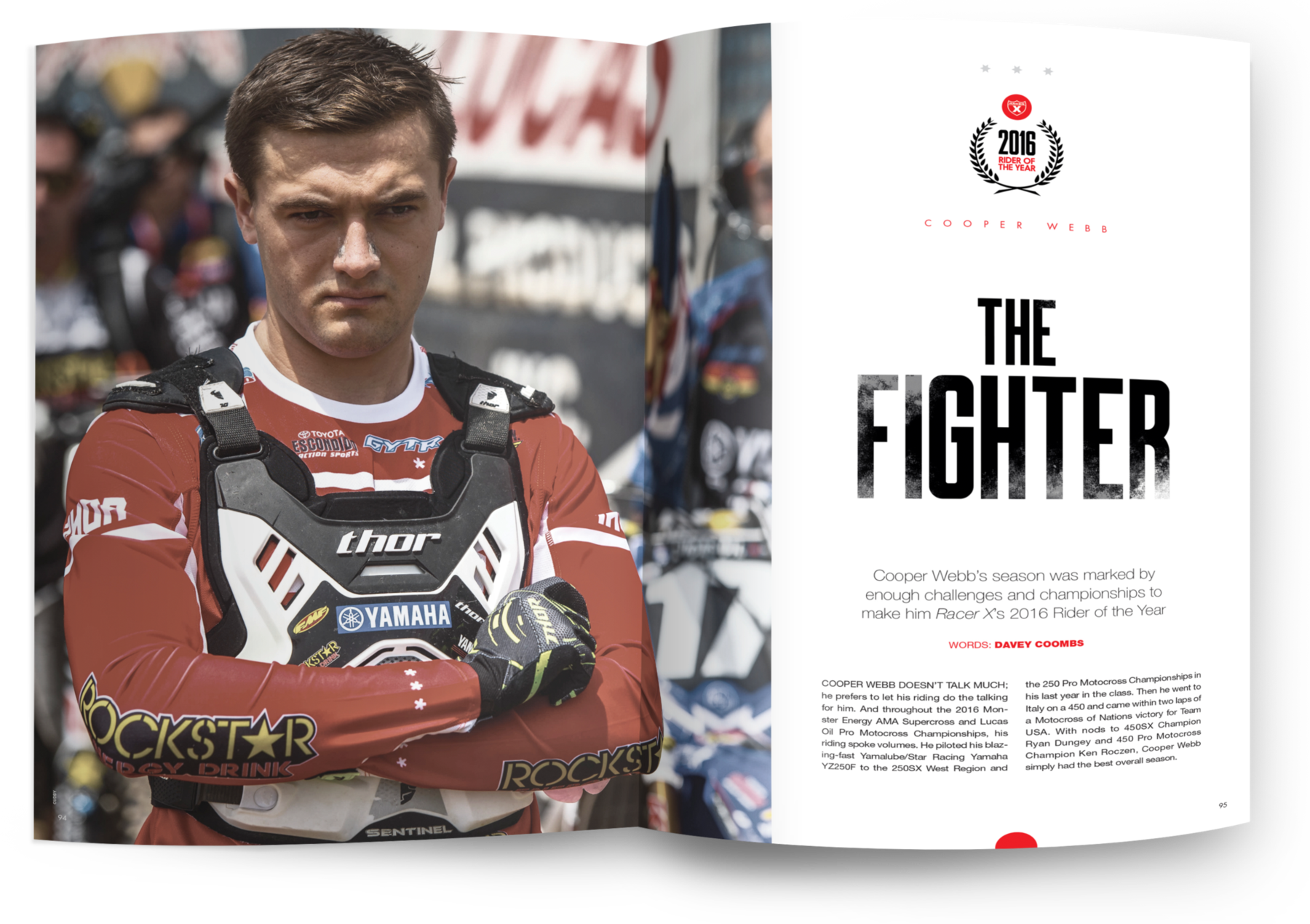 Cooper Webb, the 2016 Racer X Rider of the Year.