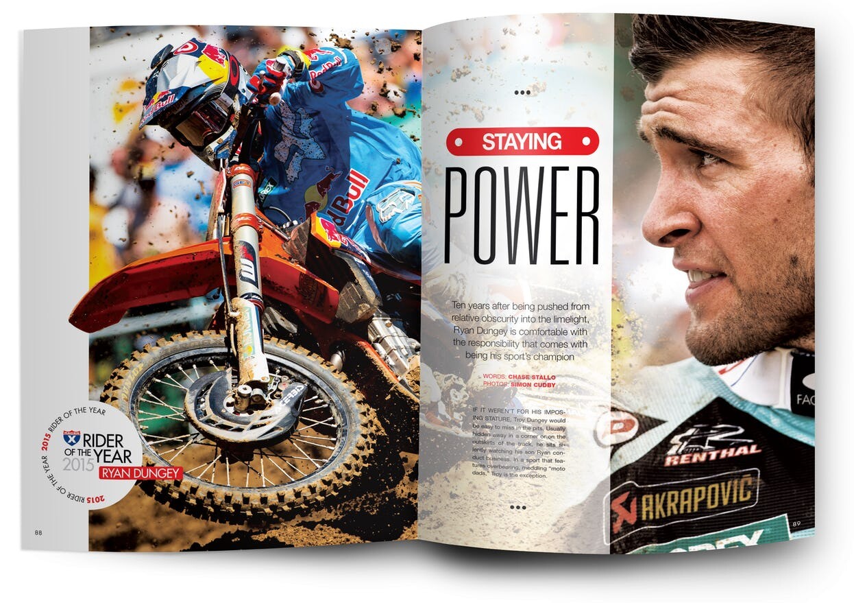 Ryan Dungey, the 2015 Racer X Rider of the Year.