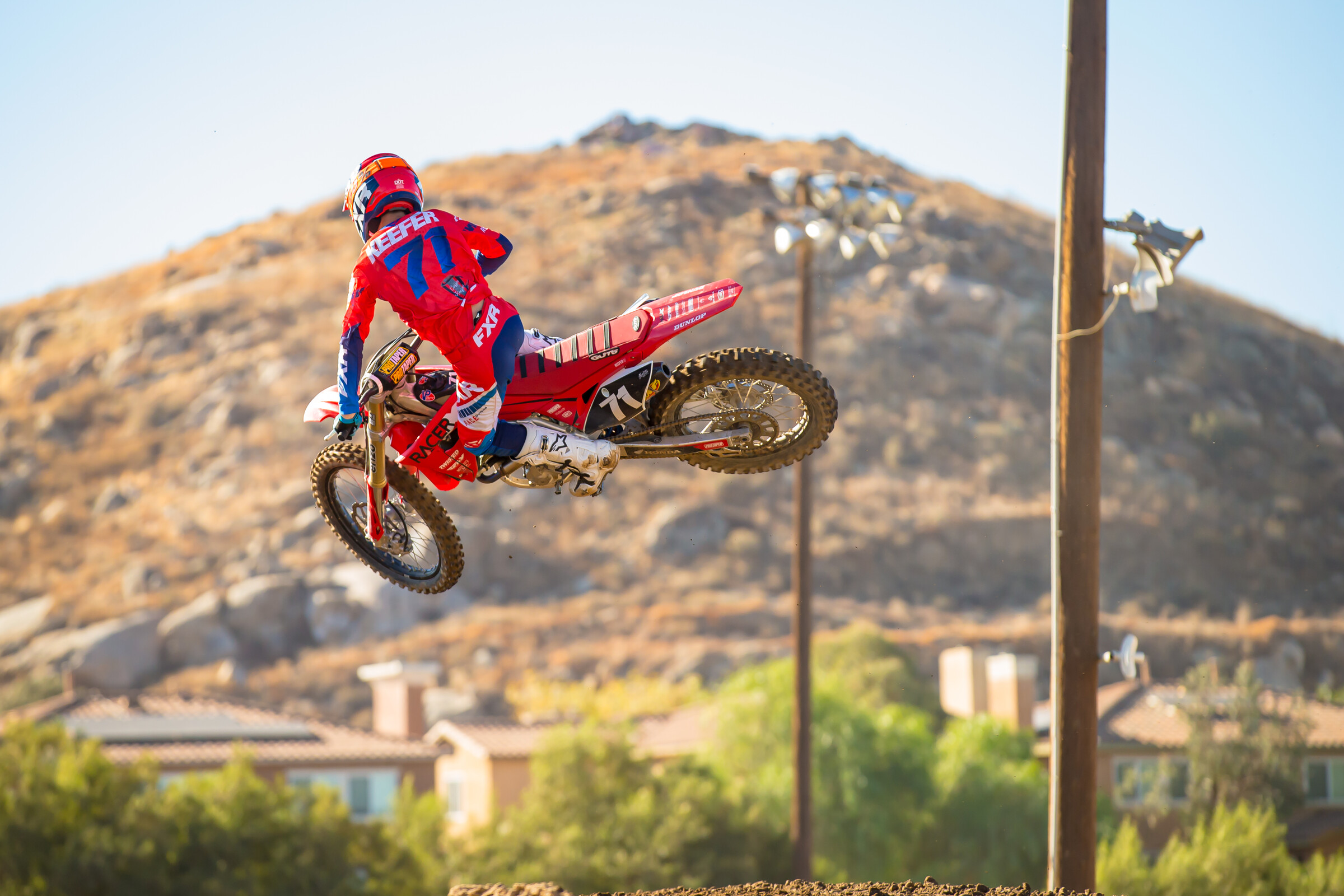 Aden Keefer on a 2021 Honda CRF250R.