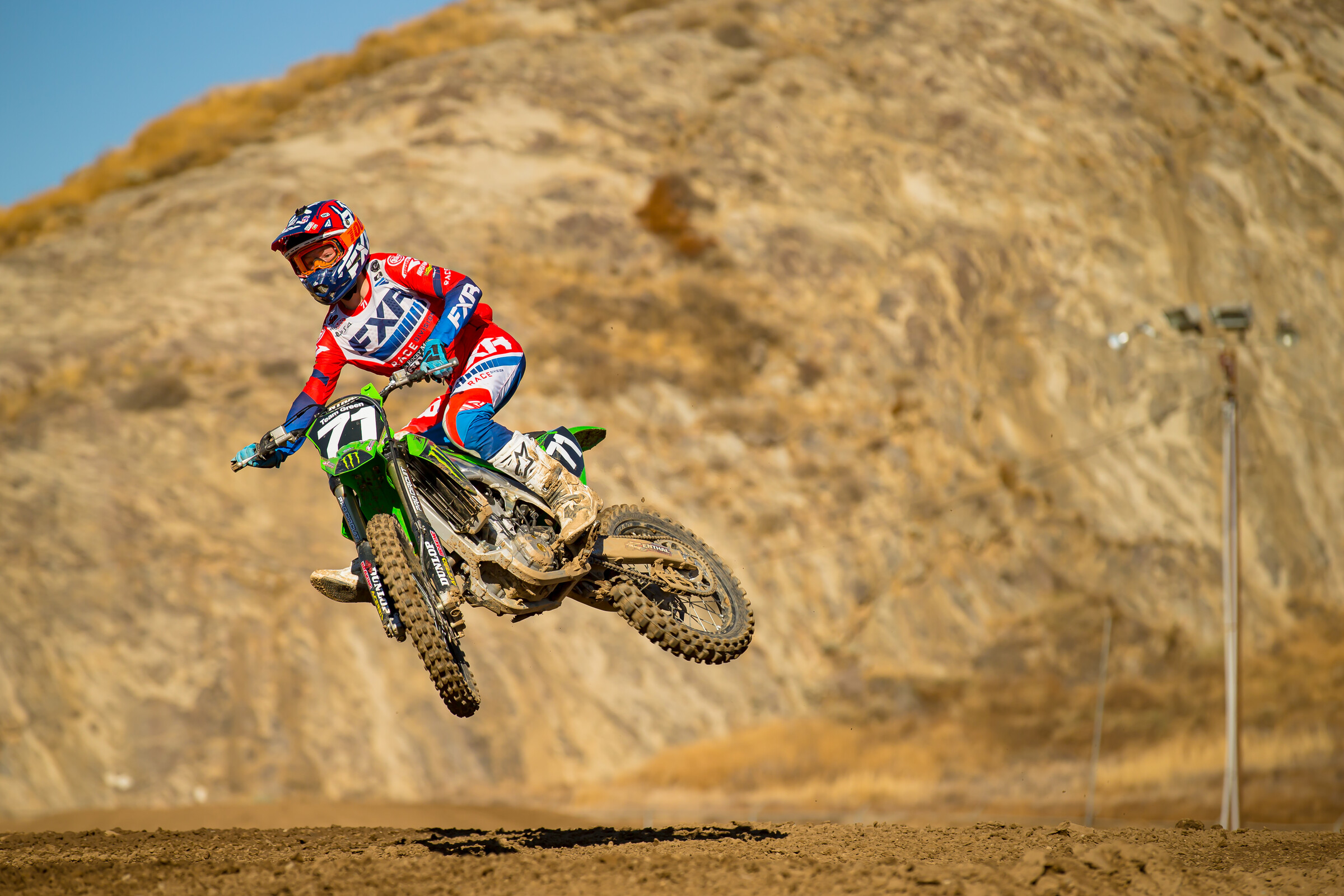 Aden Keefer on a 2021 Kawasaki KX250.