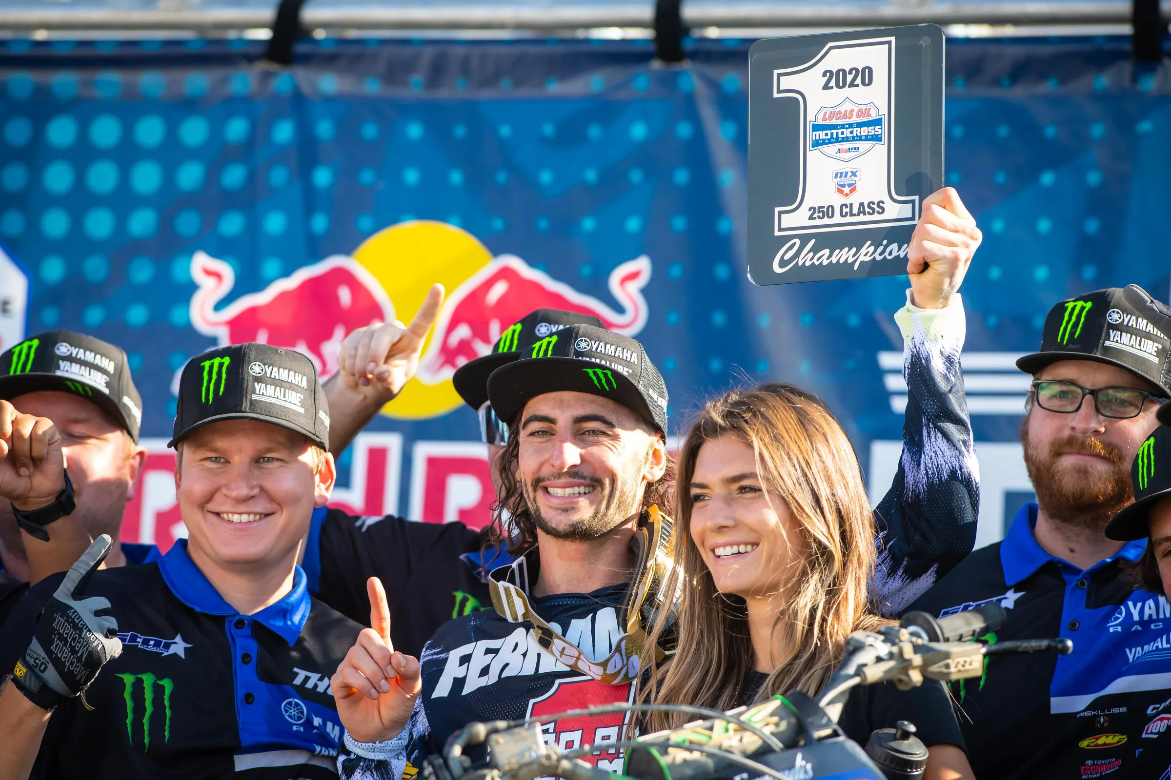 Dylan Ferrandis, the 2020 250 Class champion of the Lucas Oil AMA Pro Motocross Championship.