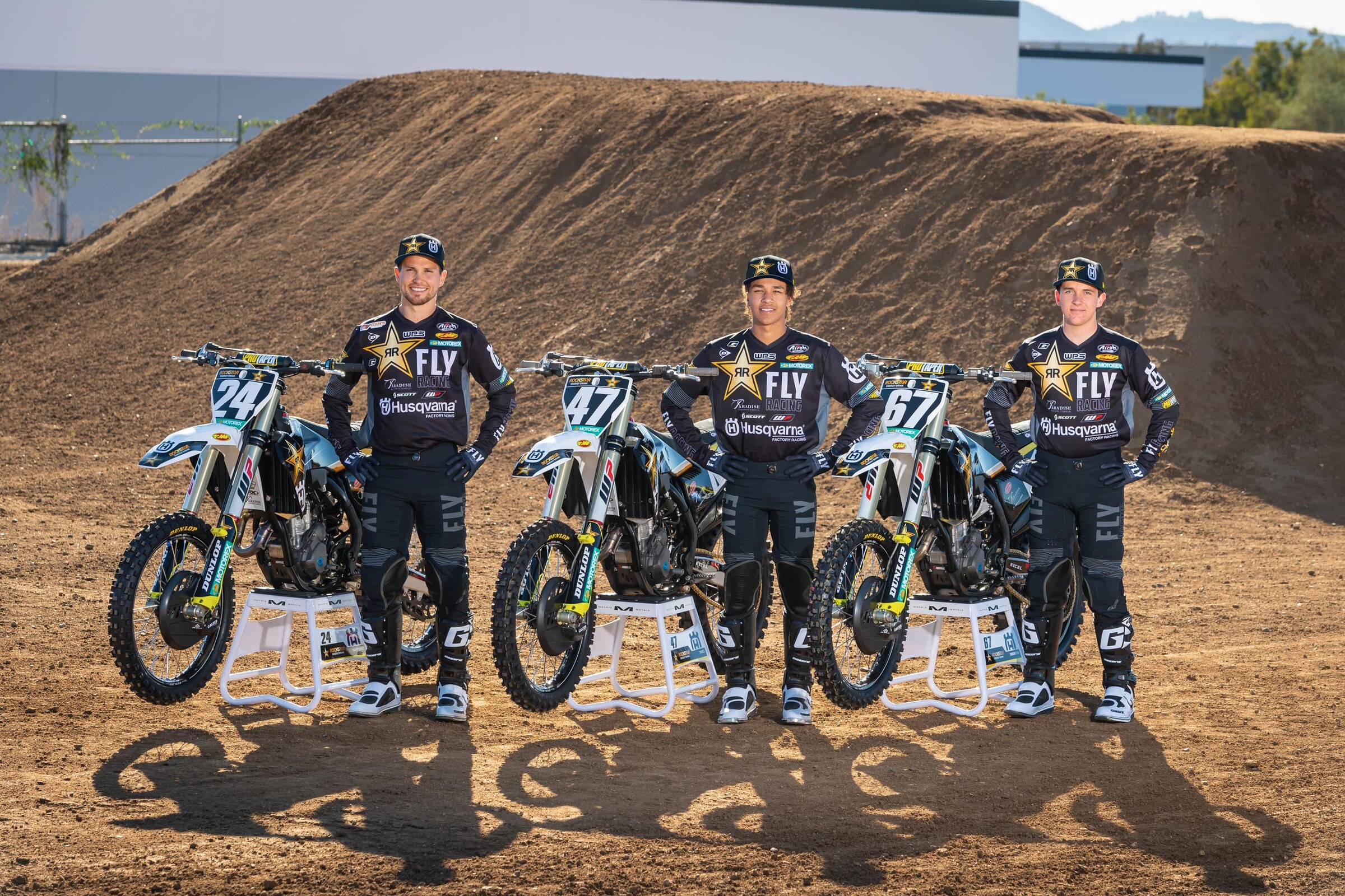 2021 Rockstar Energy Husqvarna Factory Racing 250 Class roster.
