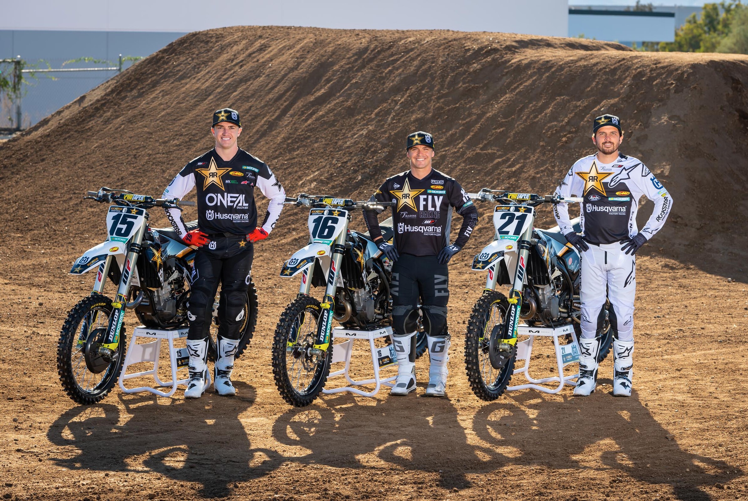 2021 Rockstar Energy Husqvarna Factory Racing 450 Class roster.