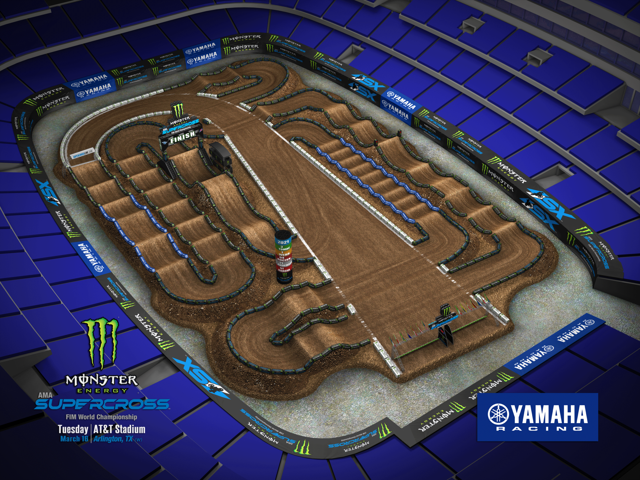 Round 12 - Arlington Track Map