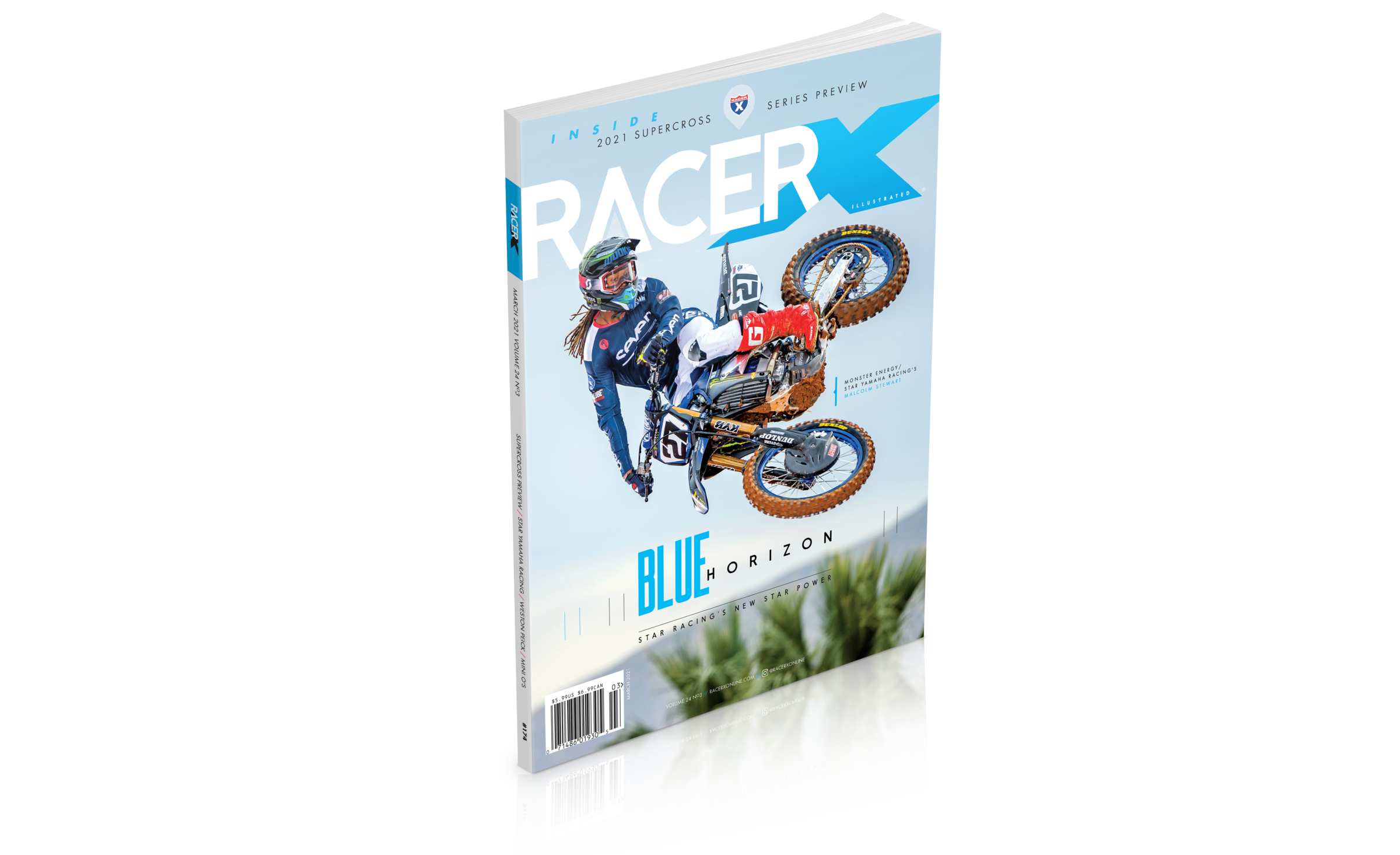 Setting up shop under the Monster Energy/Star Yamaha Racing awning, Malcolm Stewart finally has the factory 450 ride he’s been searching for. 