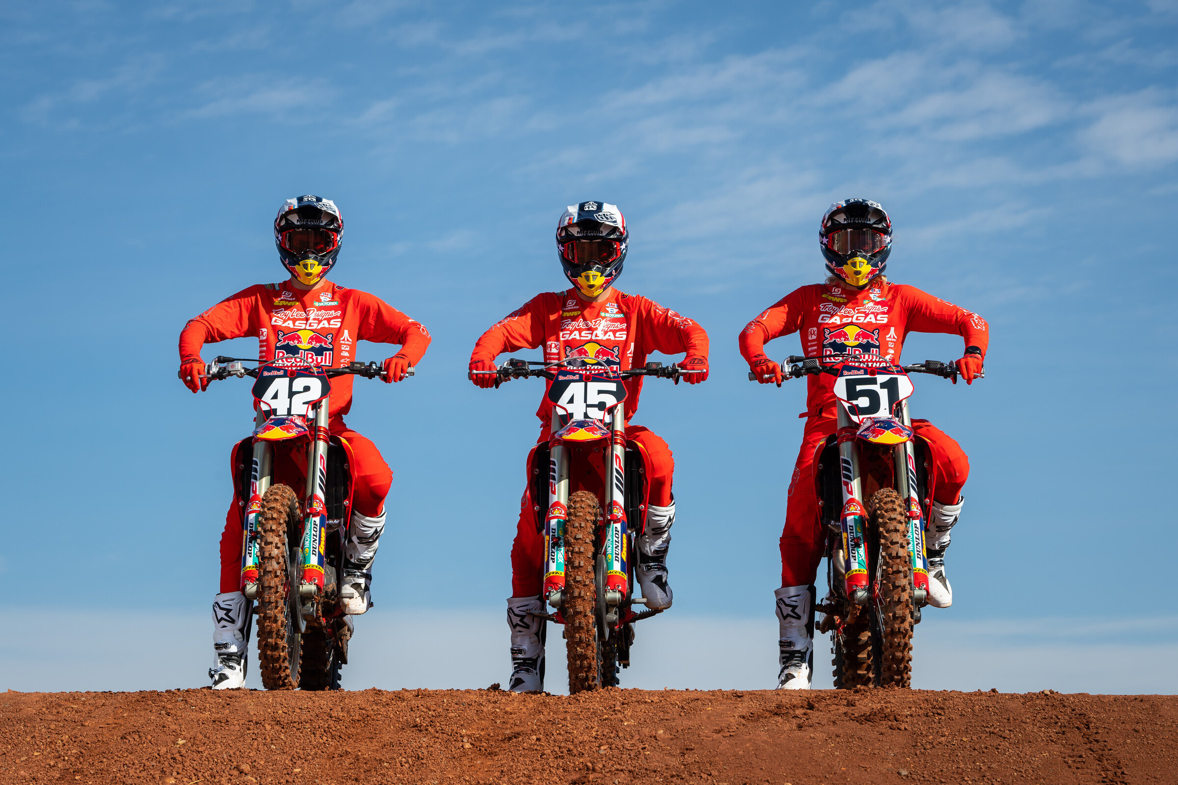 #42 Michael Mosiman, #45 Pierce Brown, and #51 Justin Barcia