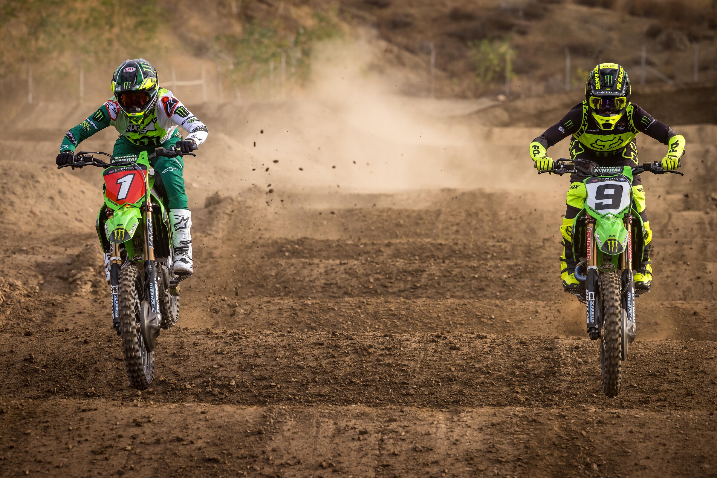 #1 Eli Tomac and #9 Adam Cianciarulo