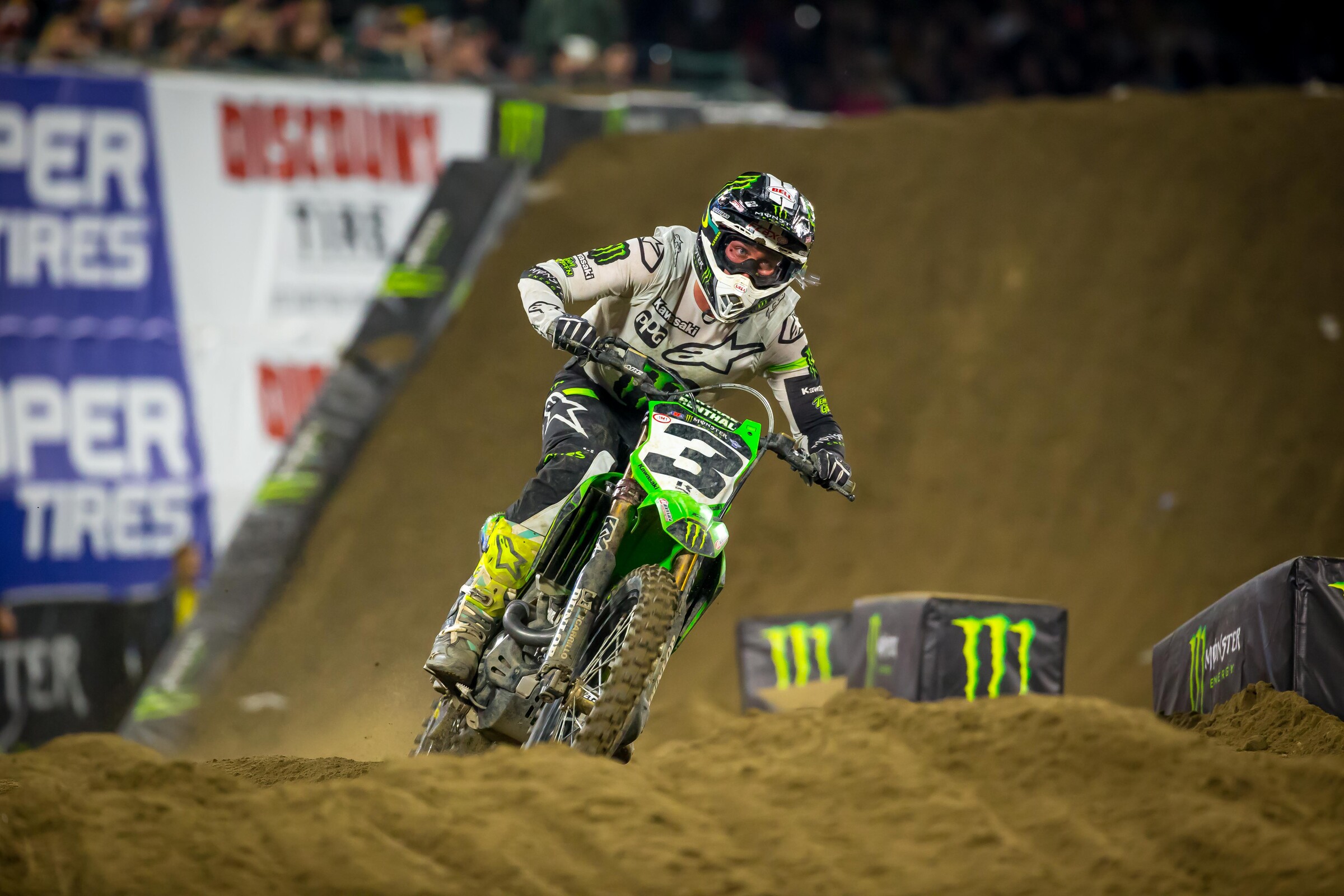 Tomac at the 2020 Anaheim 1 Supercross opener.