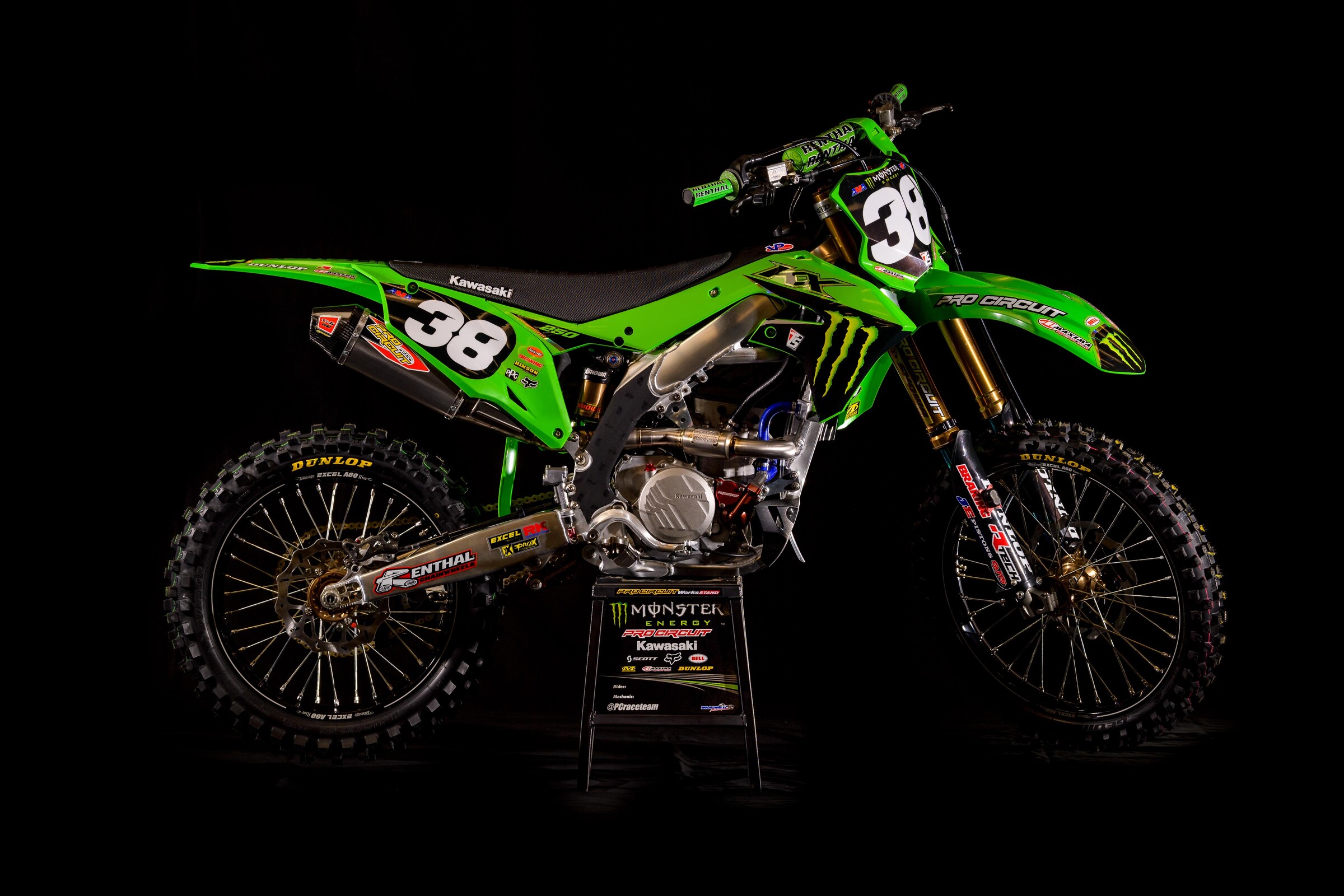 #38 Austin Forkner's Kawasaki KX250