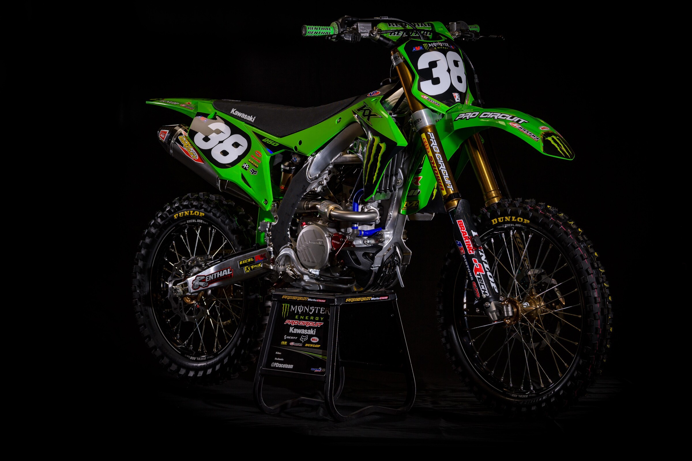 #38 Austin Forkner's Kawasaki KX250