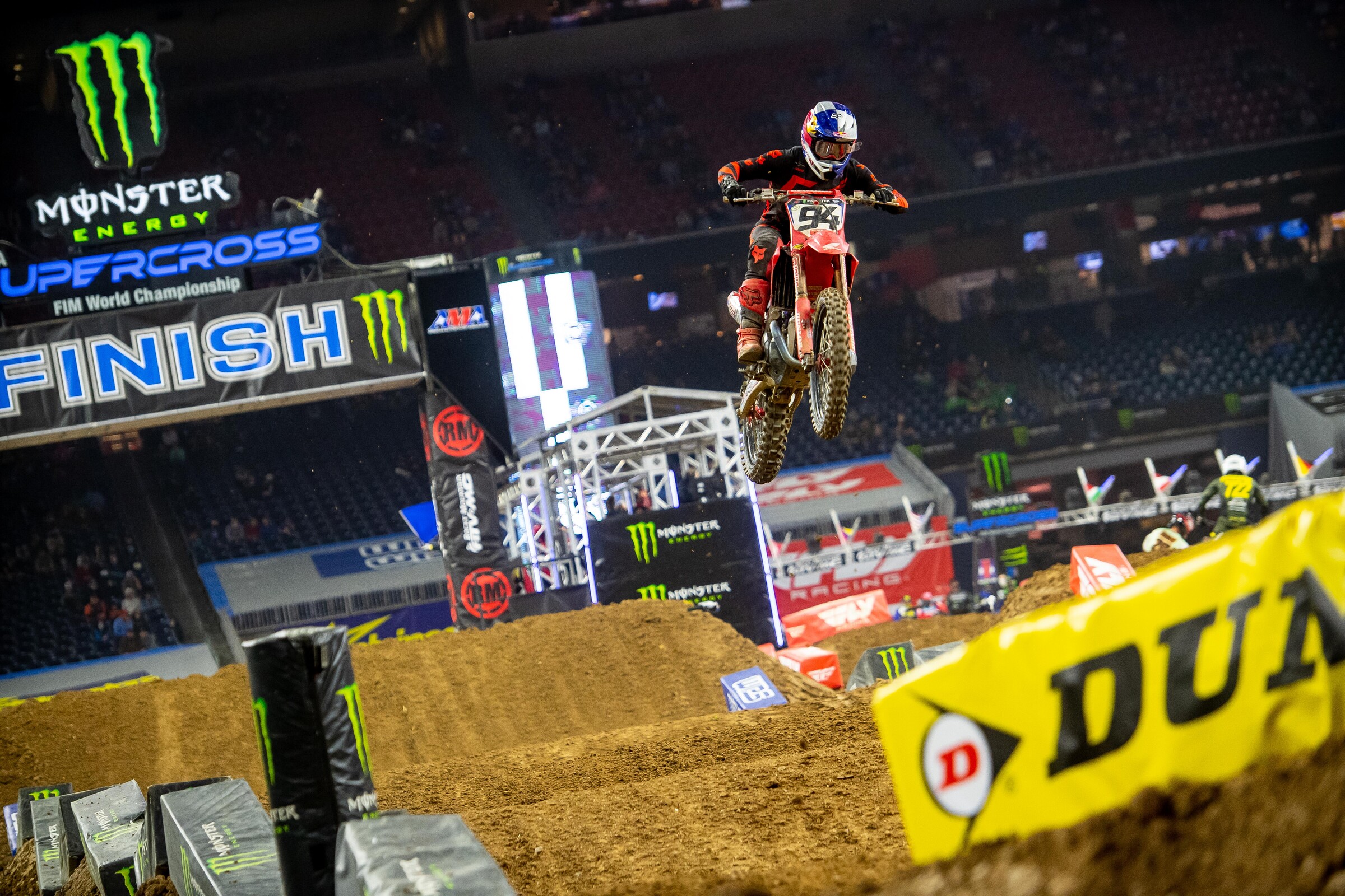 Roczen and Barcia were the only riders airing out a quad jump after the finish.
