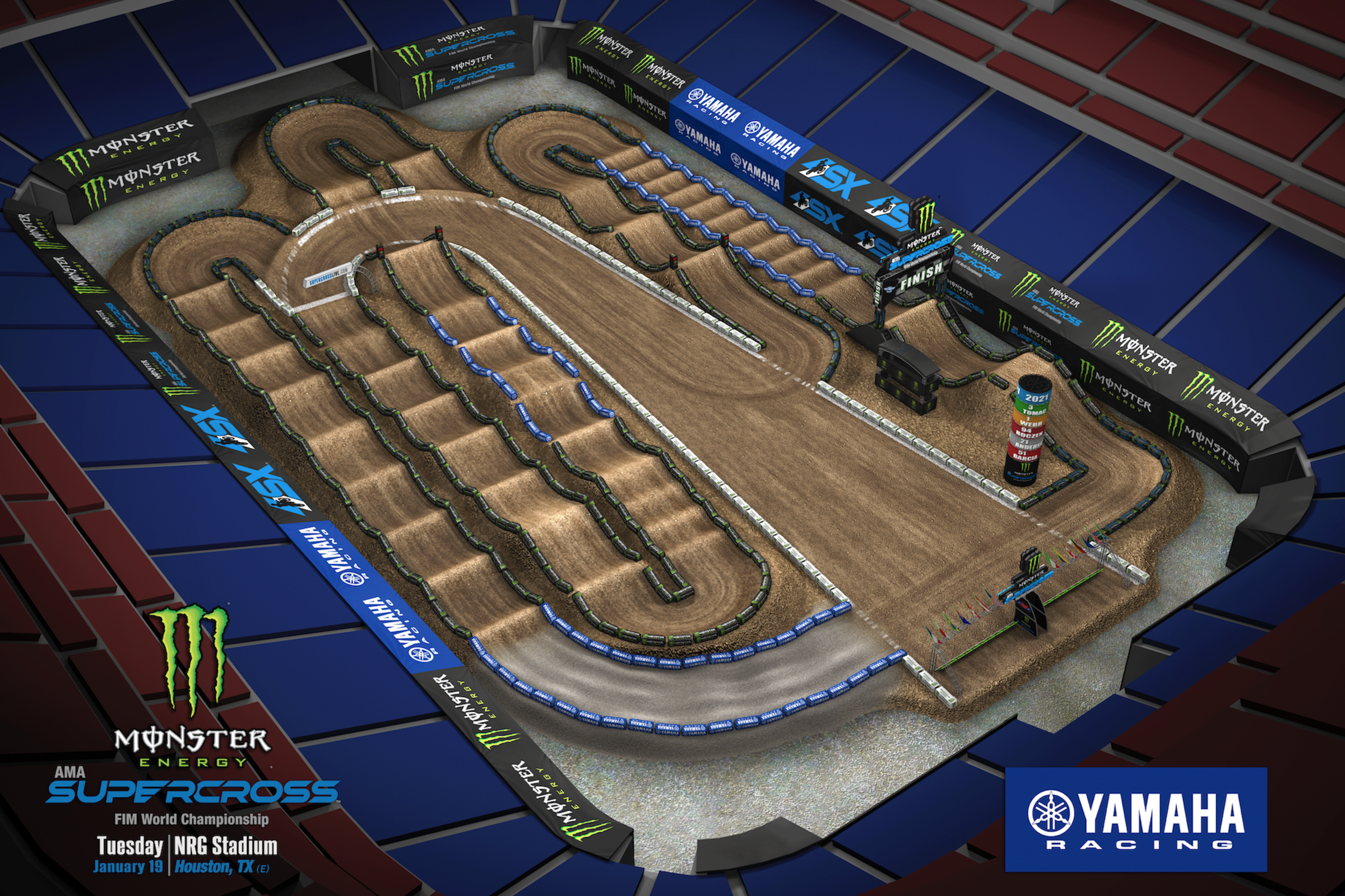 Houston 2 Animated Track Map