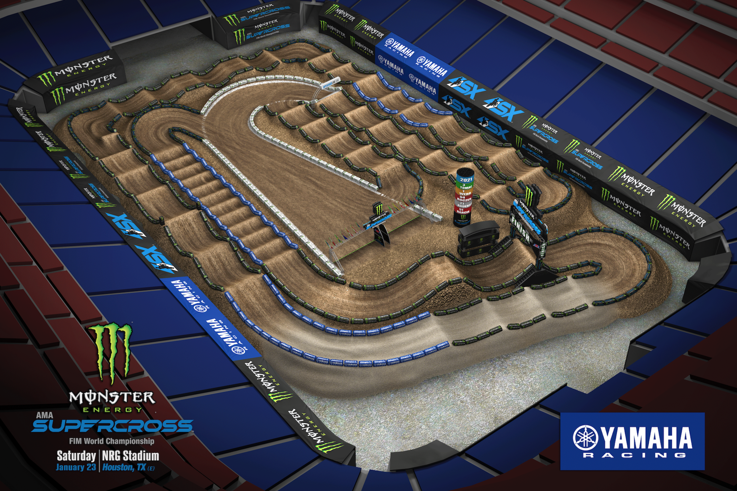 Houston 3 Animated Track Map