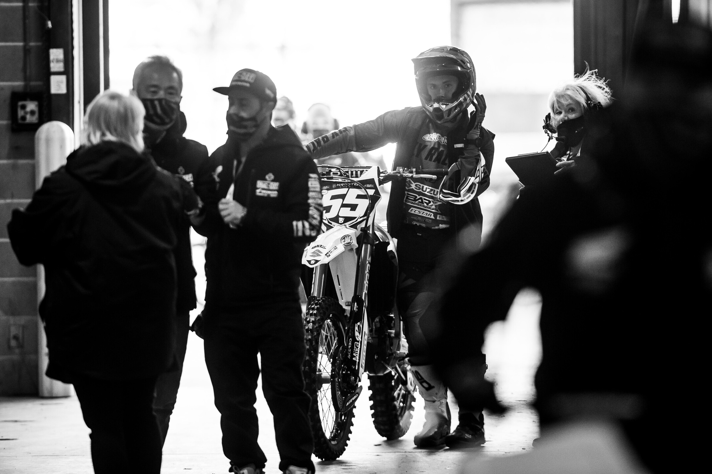 Short entering NRG Stadium in Houston, Texas.
