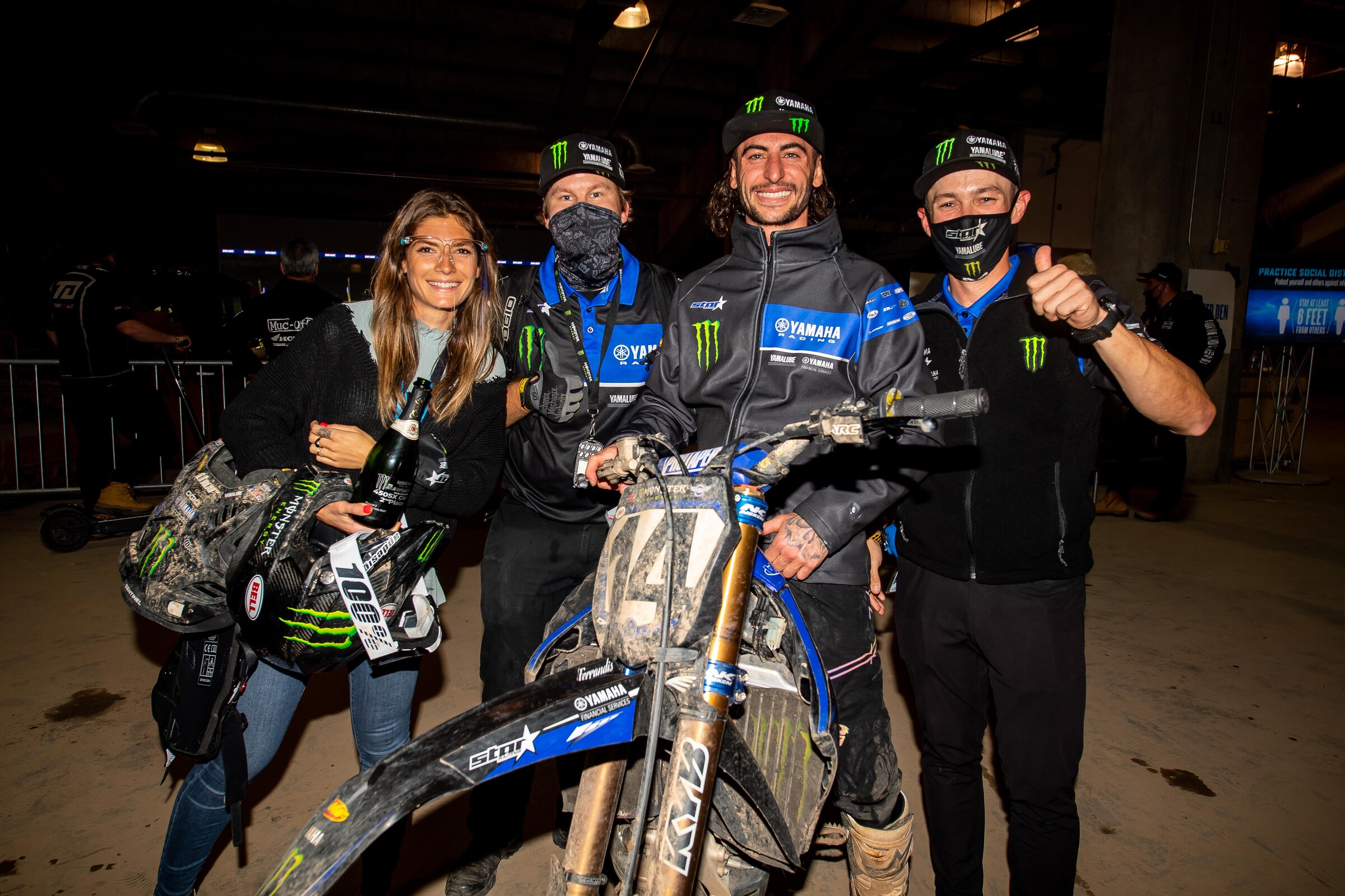 Ferrandis and squad celebrate the podium finish.