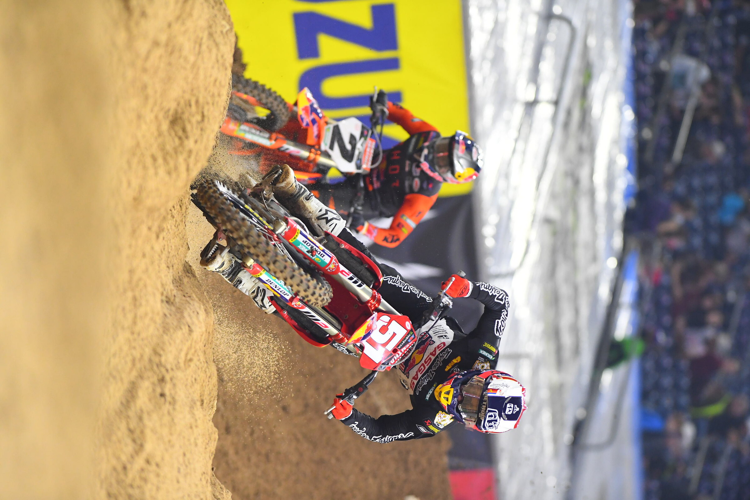 Barcia rode a wide bike with Roczen behind him.