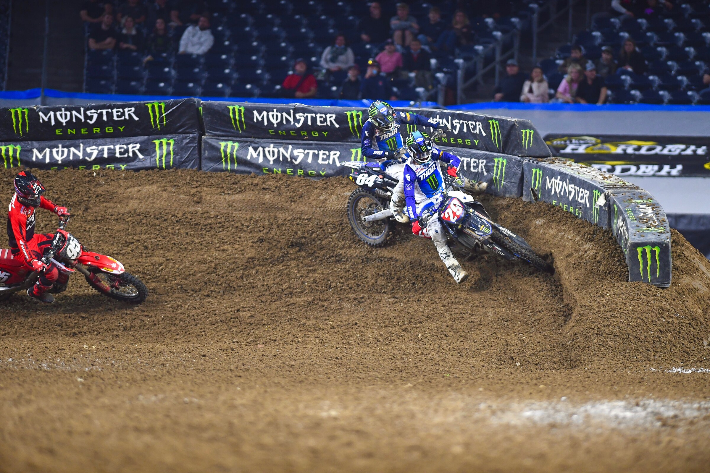 The Monster Energy/Star Racing Yamaha boys went at it.