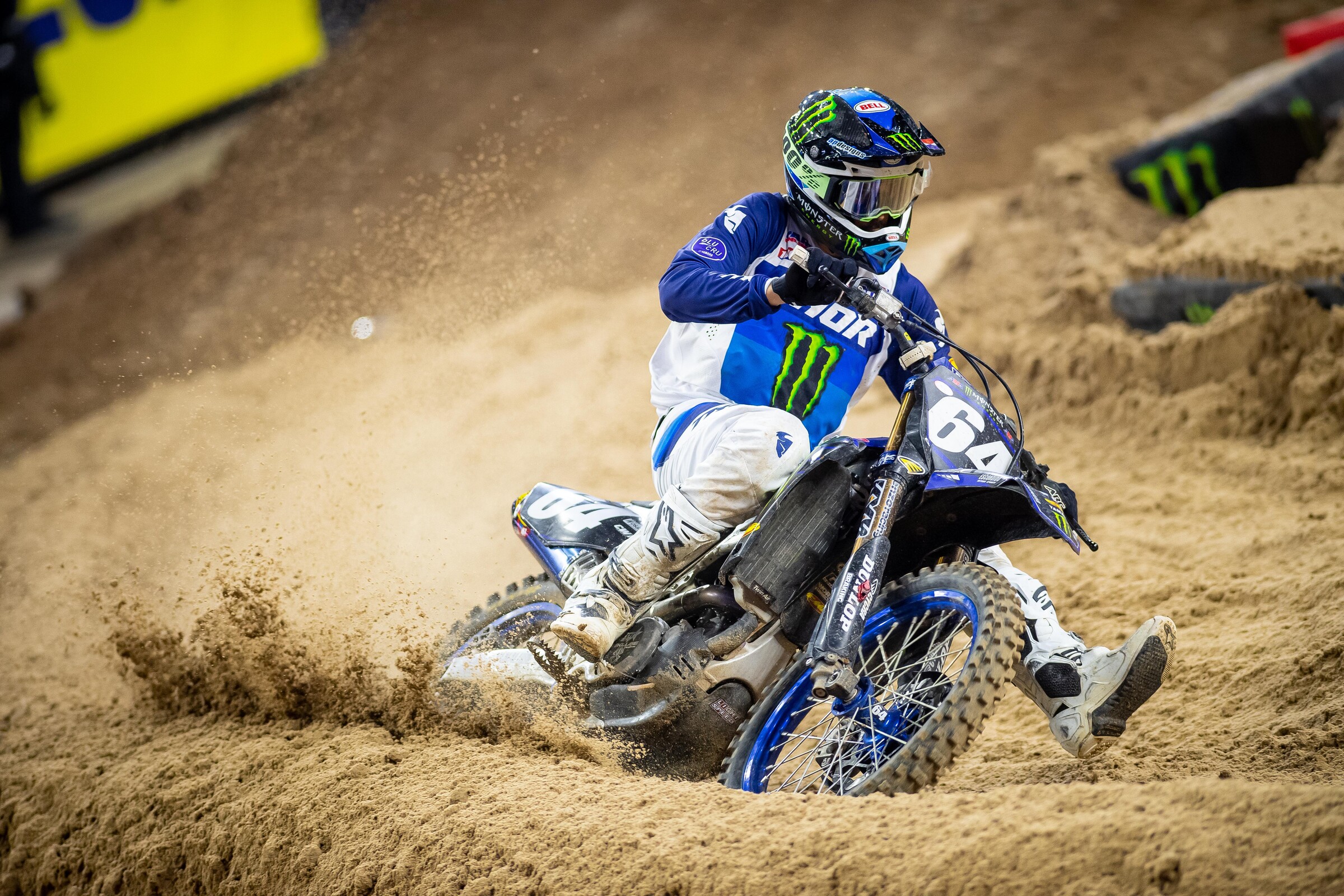 Colt Nichols attacking the sand section at Houston 3.