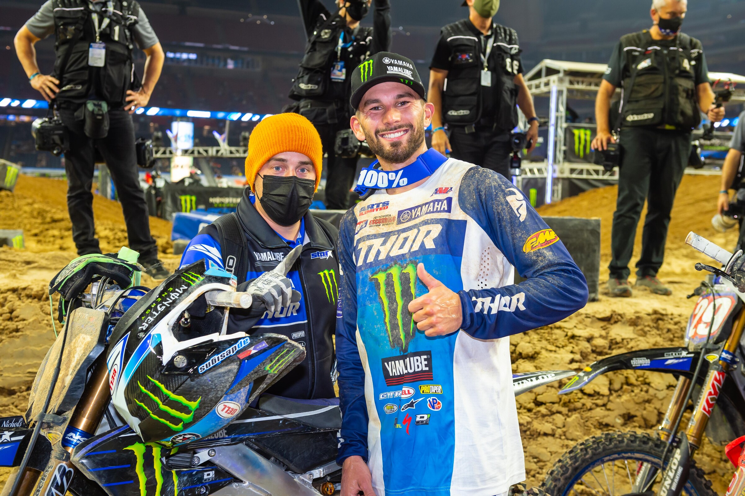 Nichols with his mechanic Matt Winters.