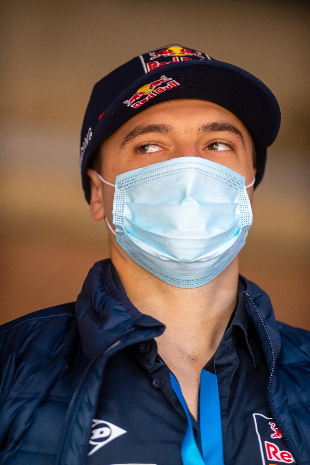 Cooper Webb goes with the retro mask look.