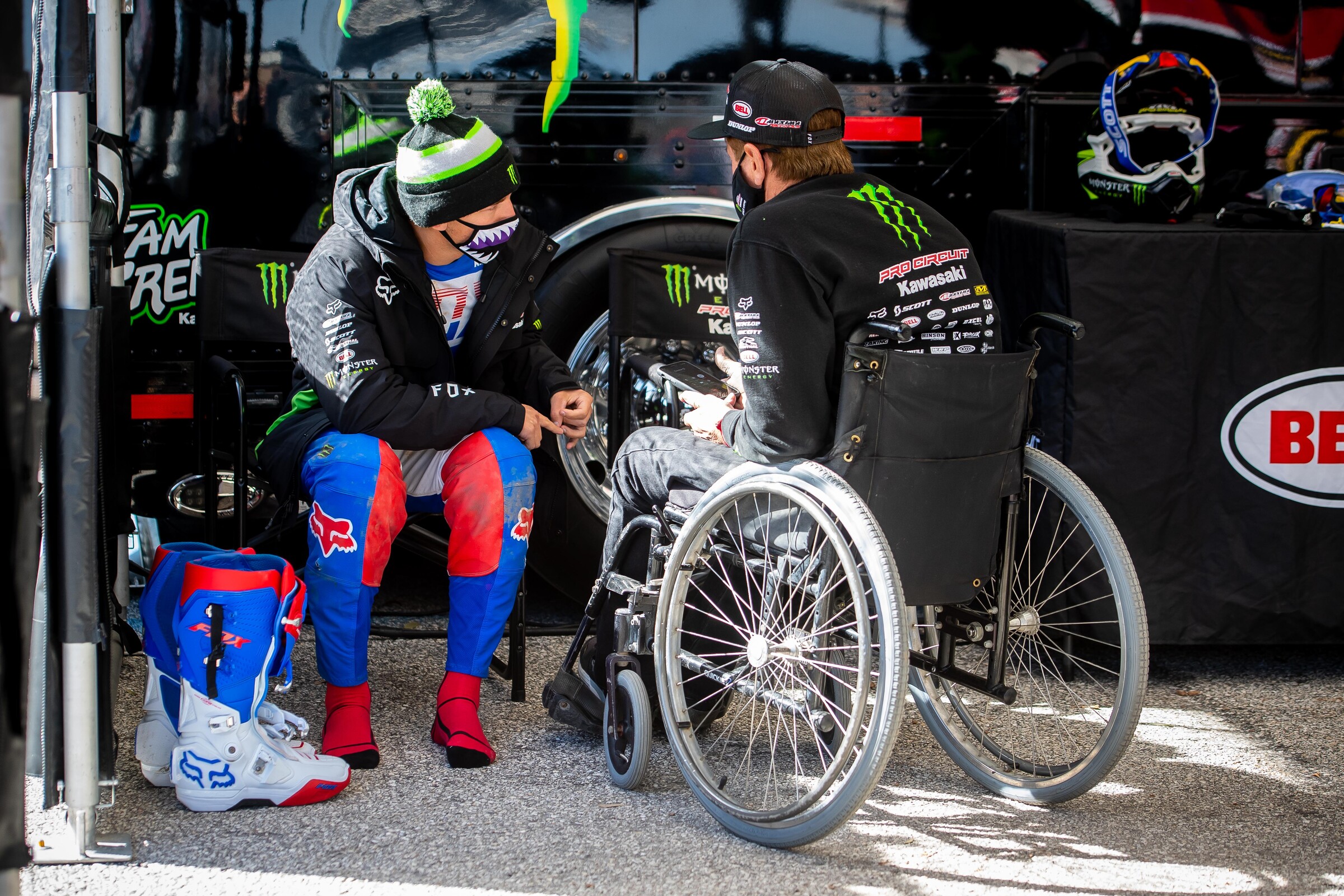 Austin Forkner previewing laps with Mitch…