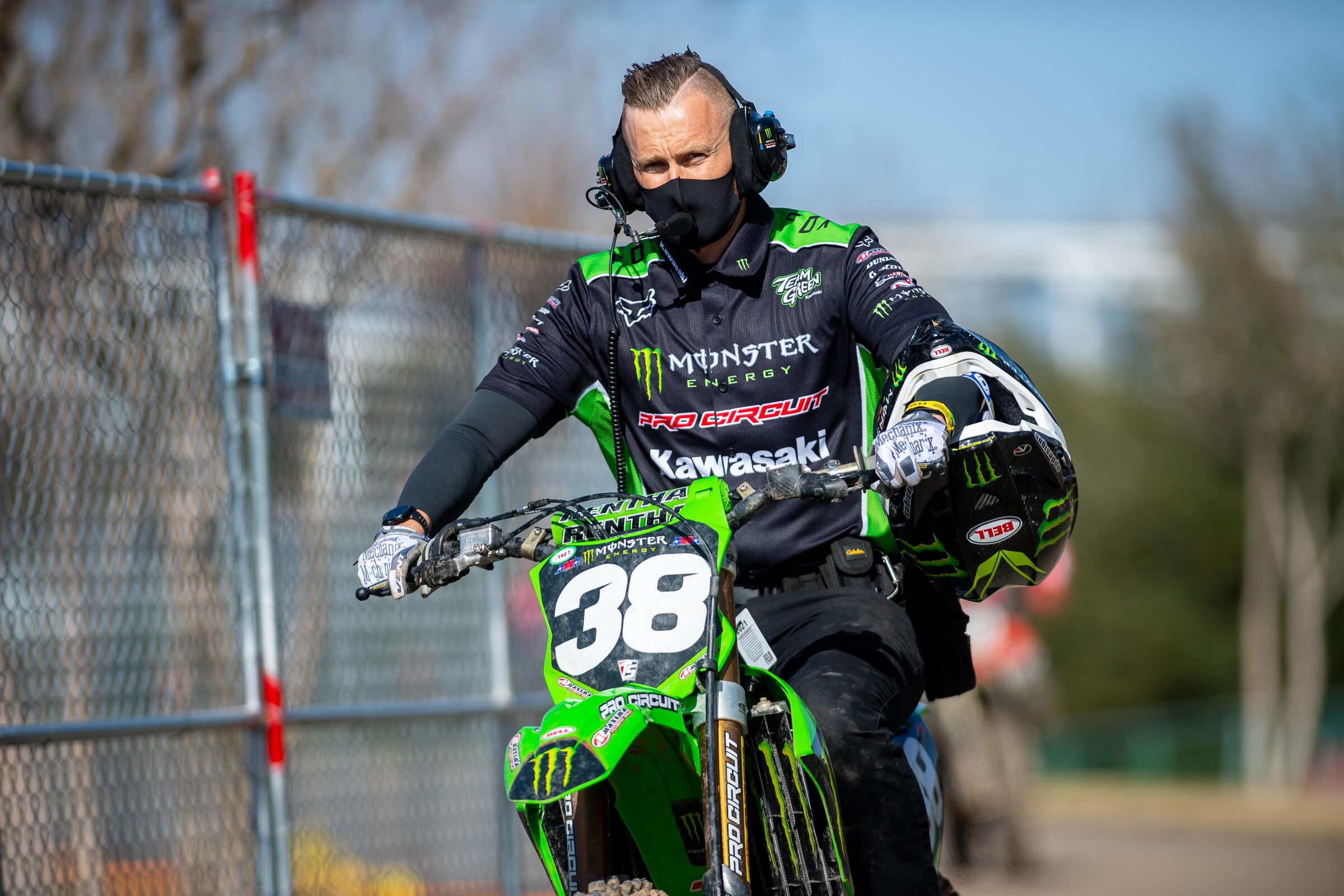 …while Olly Stone brings out Austin’s whip.