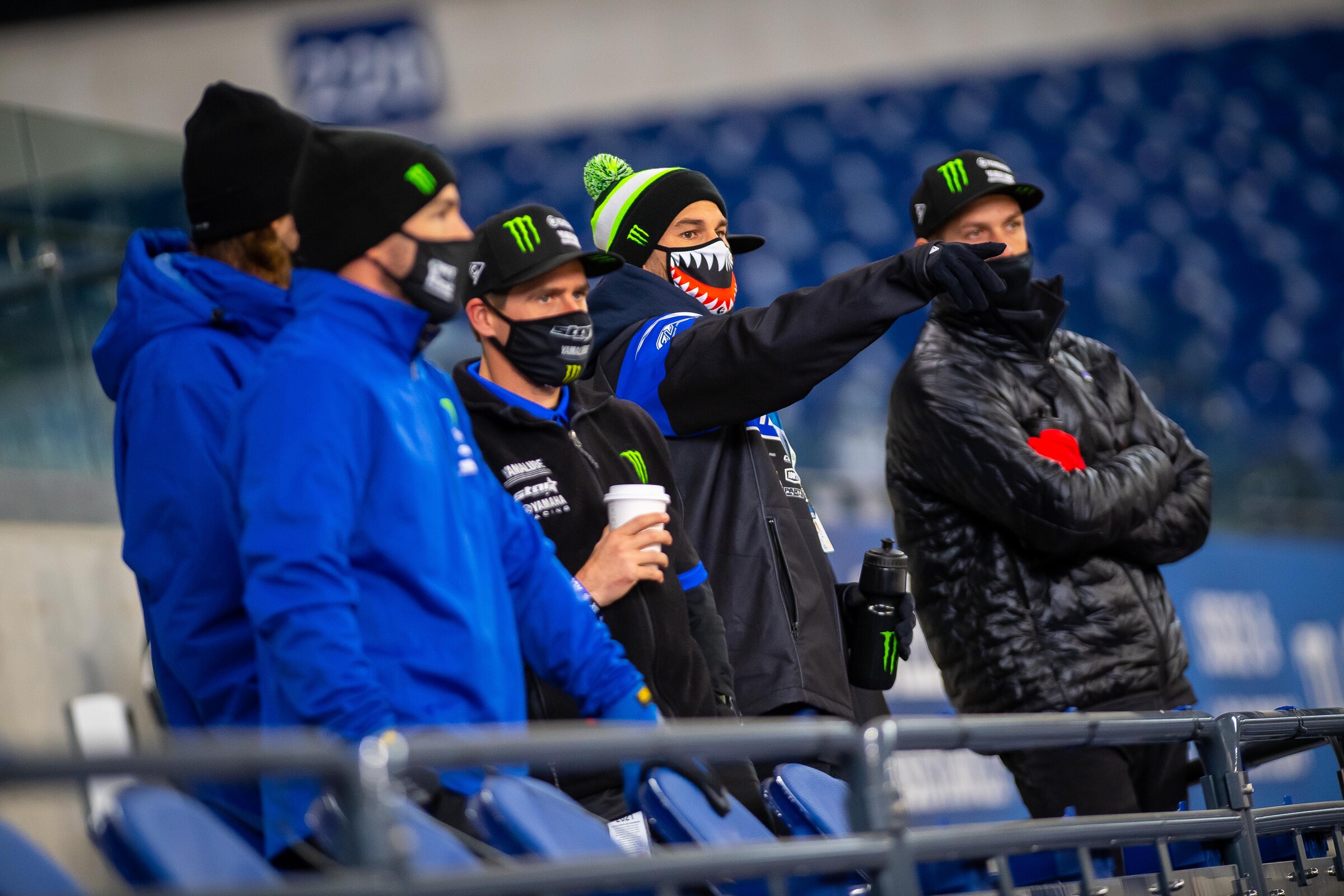 Star Yamaha checks out the track.