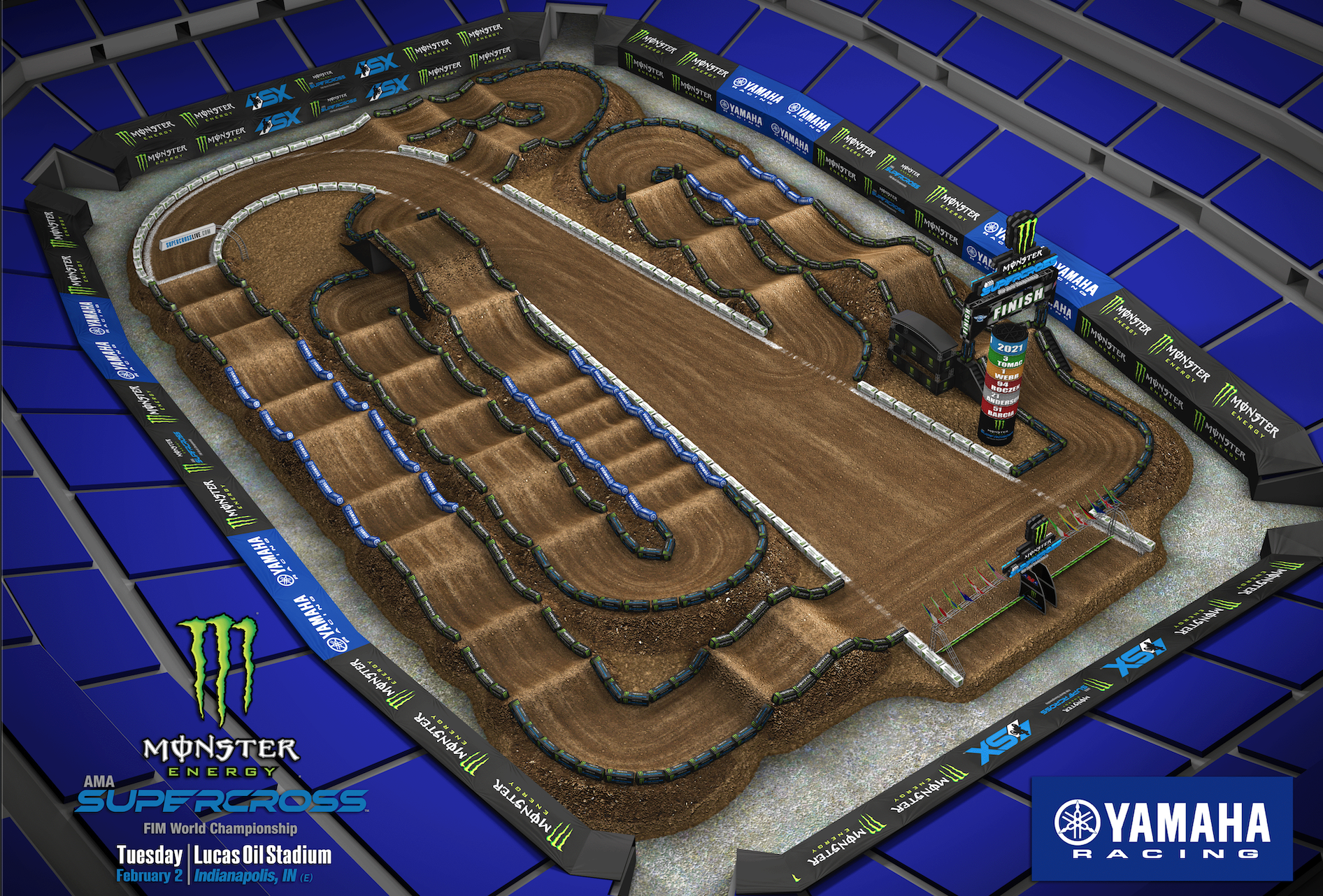 The Indianapolis 2 Supercross layout.