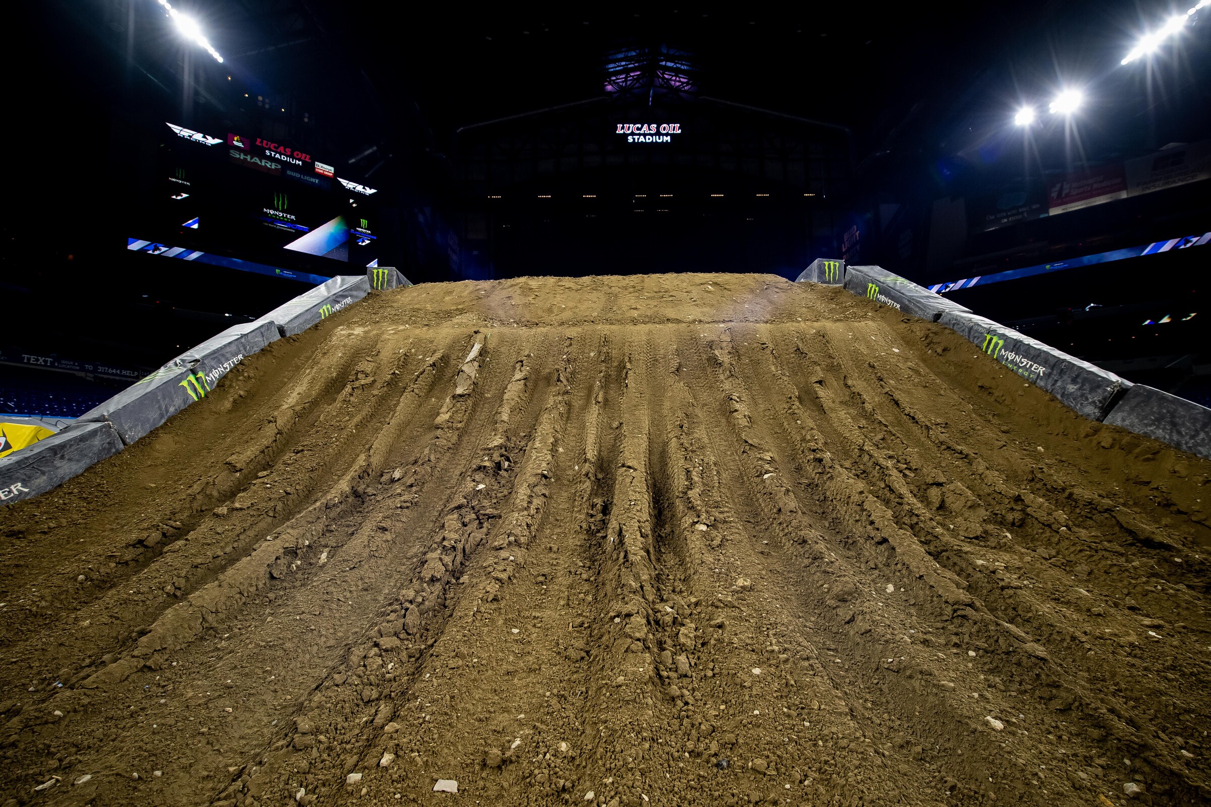 The track after the 450SX main event had finished.