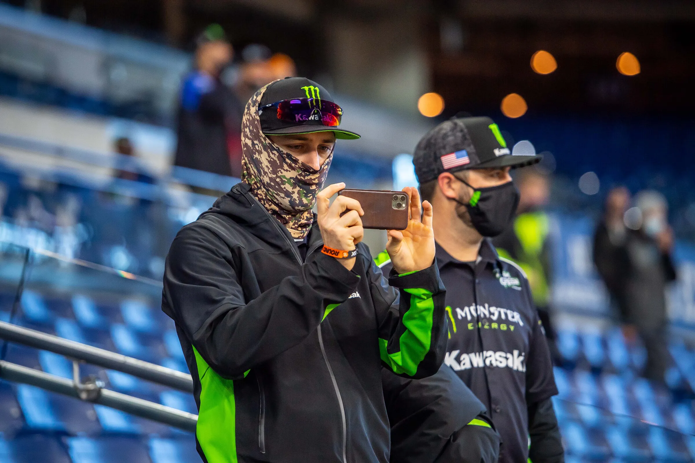 Tomac and Kranz survey the track.