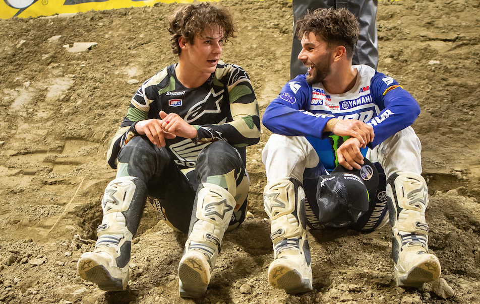 Lawrence and Nichols post-race.