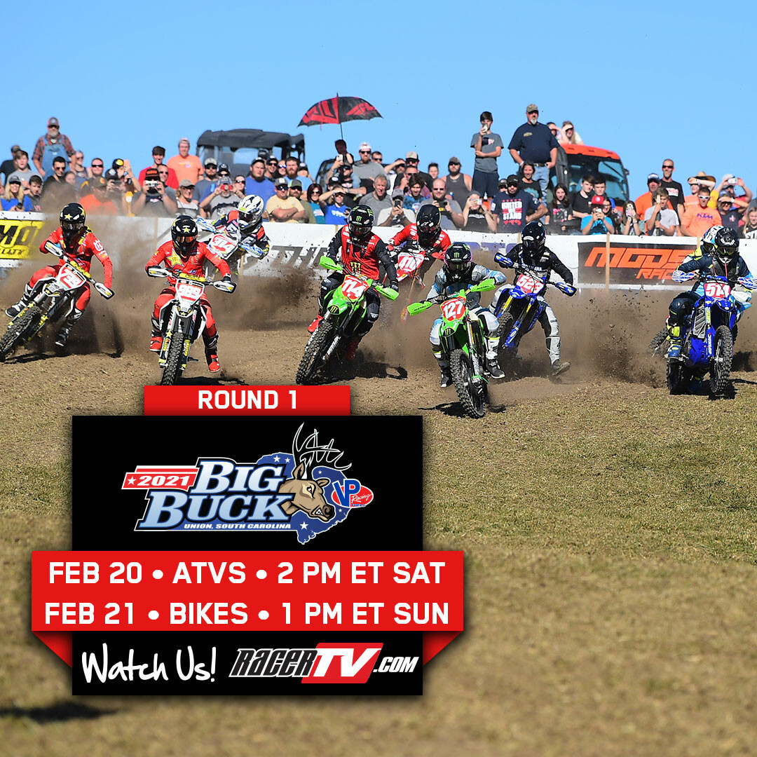 The 2021 Big Buck GNCC RacerTV.com schedule.