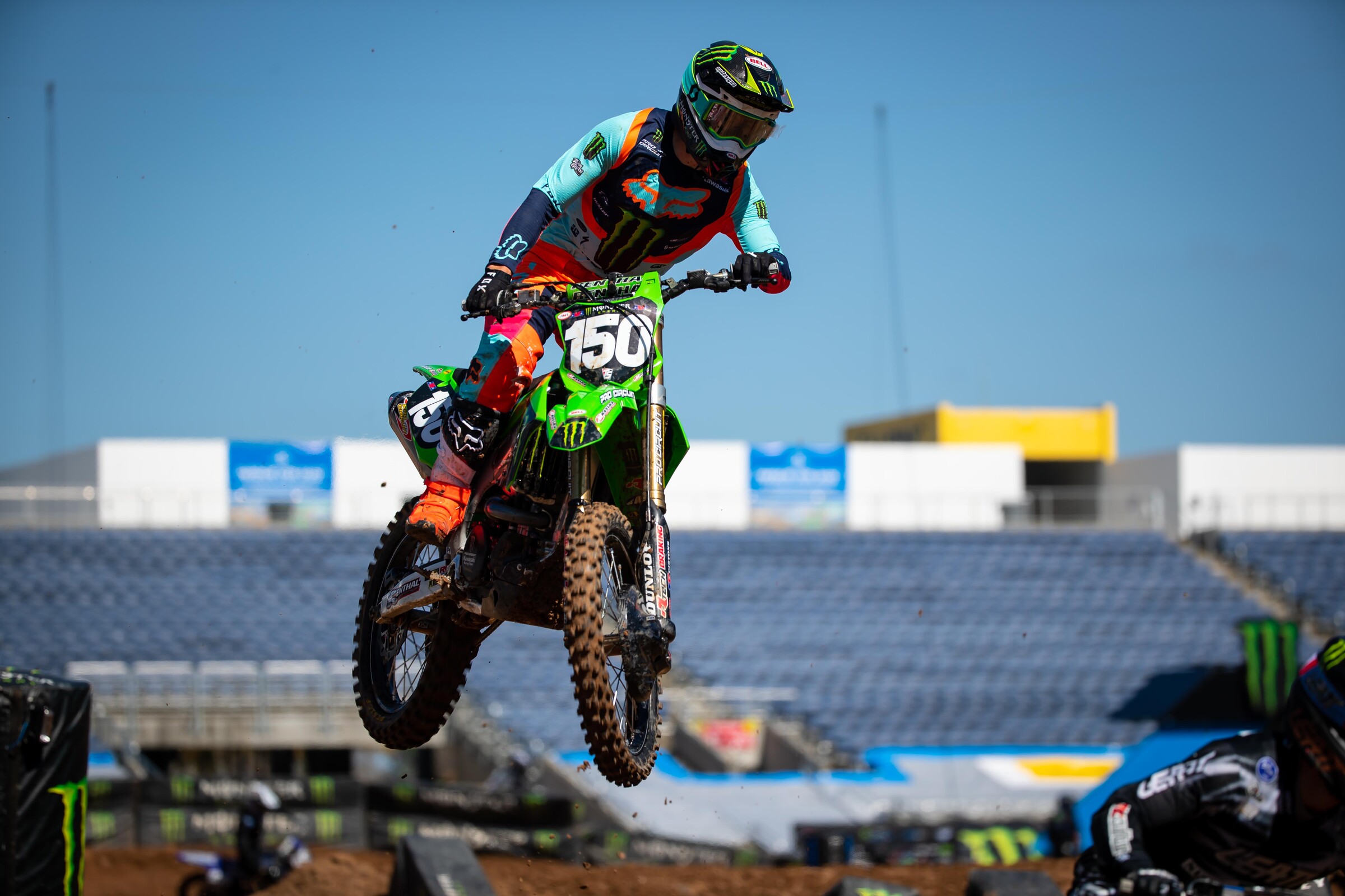 Monster Energy/Pro Circuit Kawasaki rookie Seth Hammaker was impressive in his first supercross qualifying.