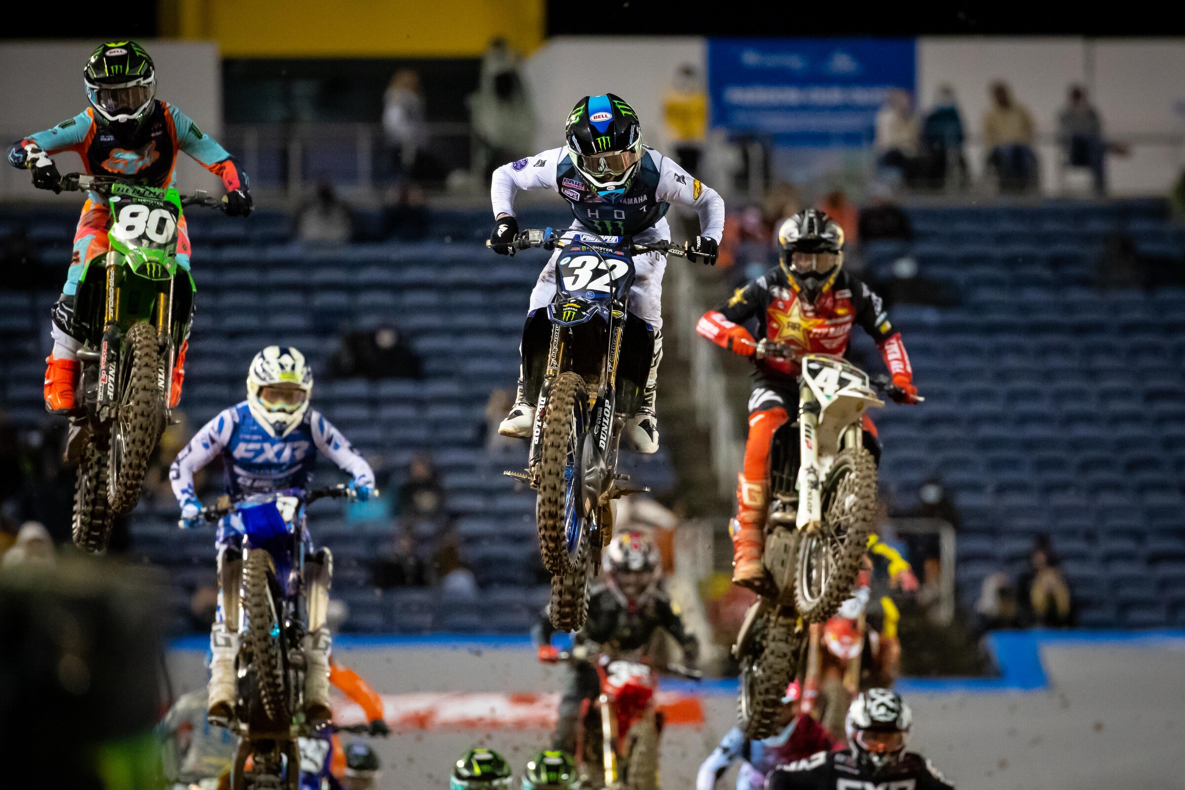 After the restart, Justin Cooper was quick to find the lead again.