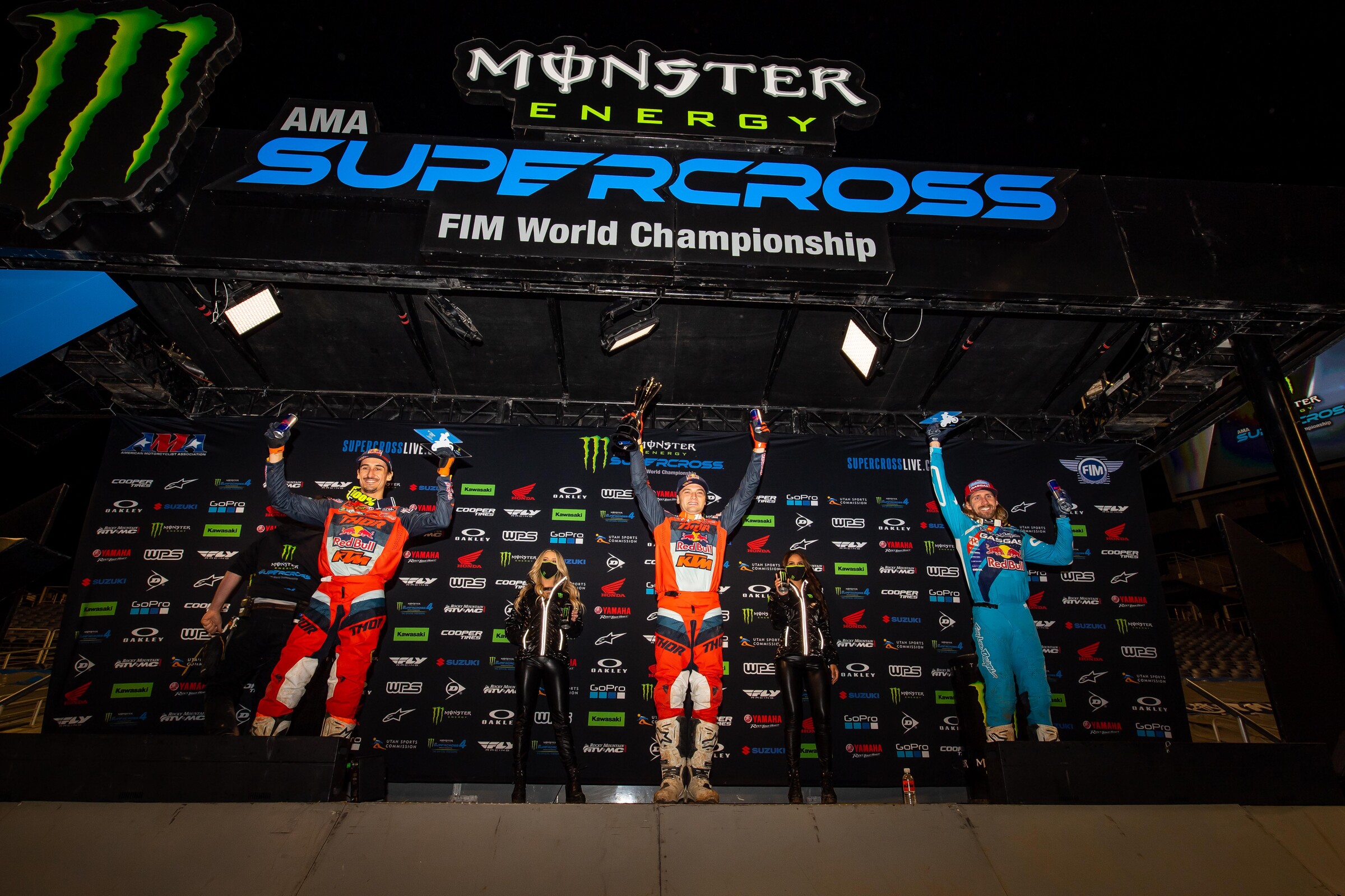 Two KTM riders (Cooper Webb and Marvin Musquin) and one GasGas rider (Justin Barcia) swept the podium in the 450SX class at Orlando 2.
