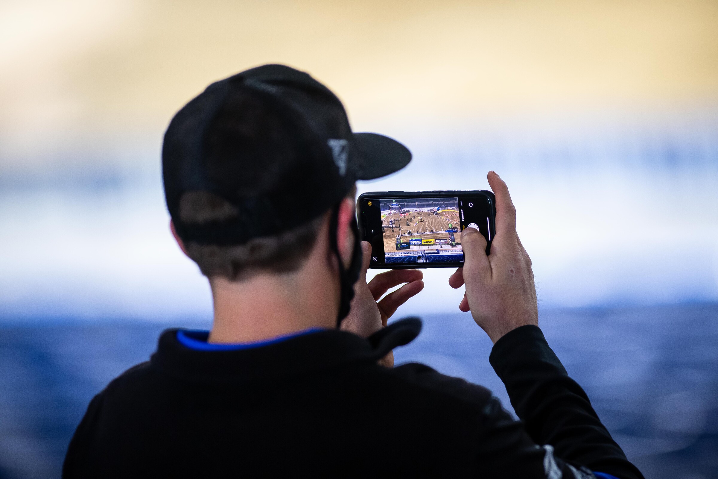 Grandstands cameraman.